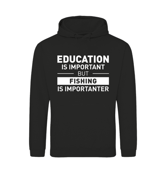 Jet Black Printed Hoody Front