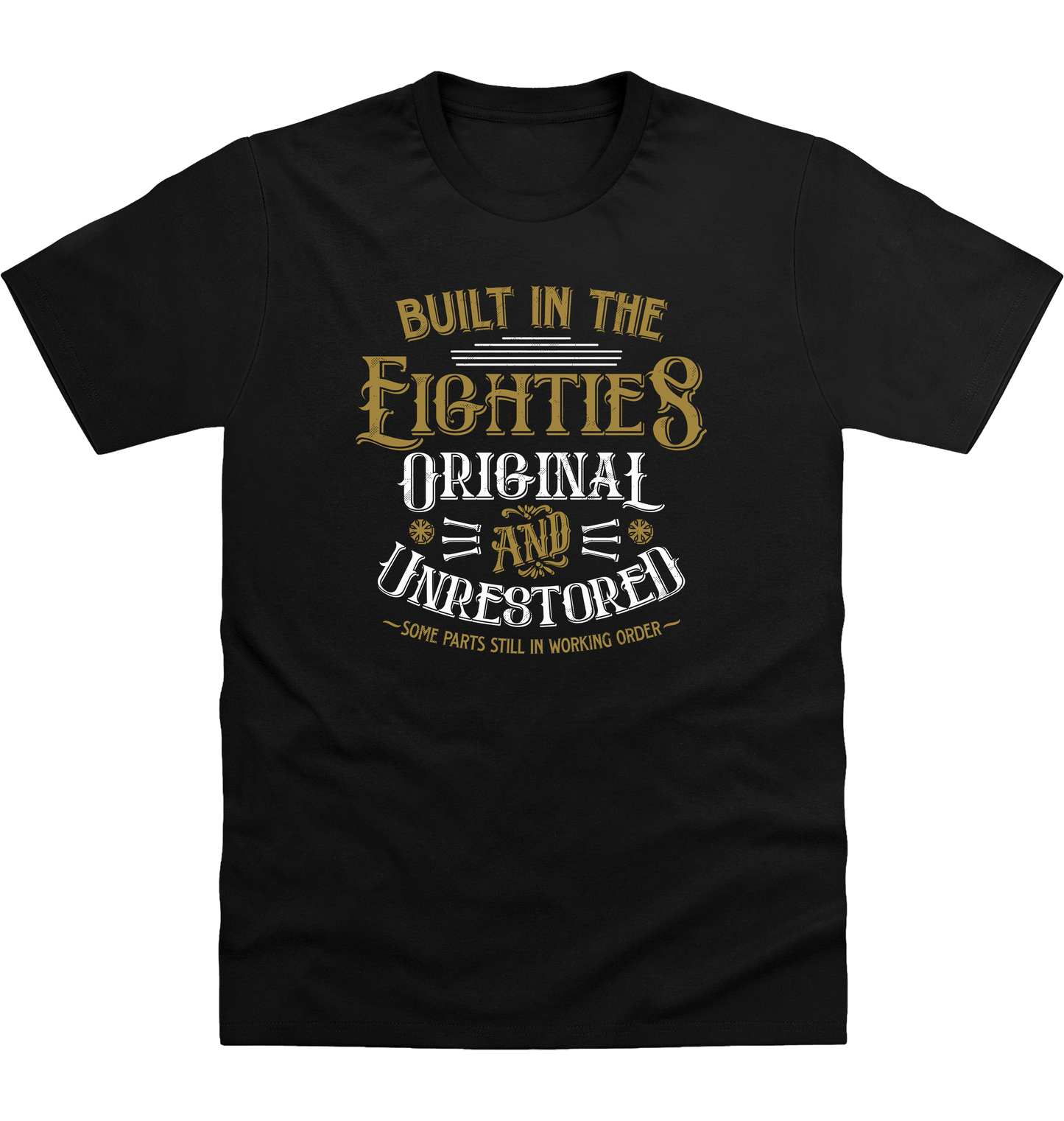 Deep Black Printed T-shirt Front