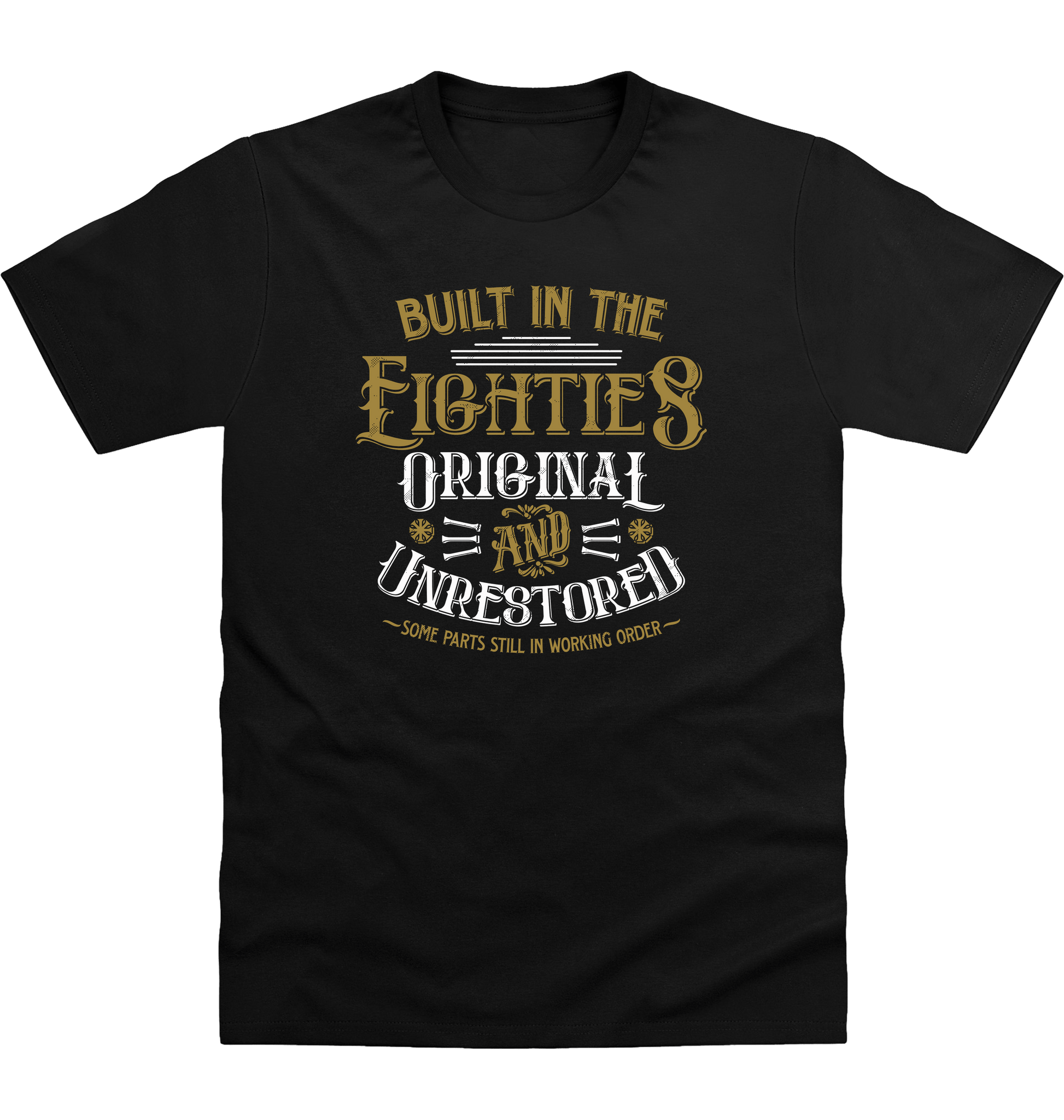 Deep Black Printed T-shirt Front