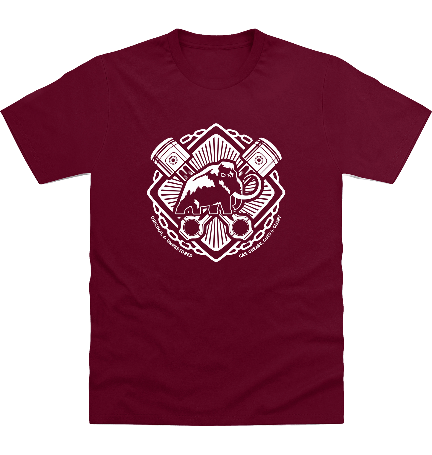 Burgundy Printed T-shirt Front
