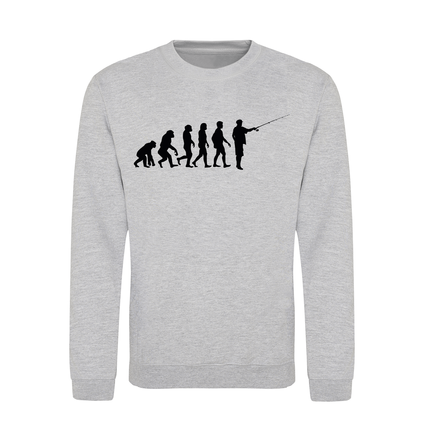 Heather Grey Printed Sweater Front
