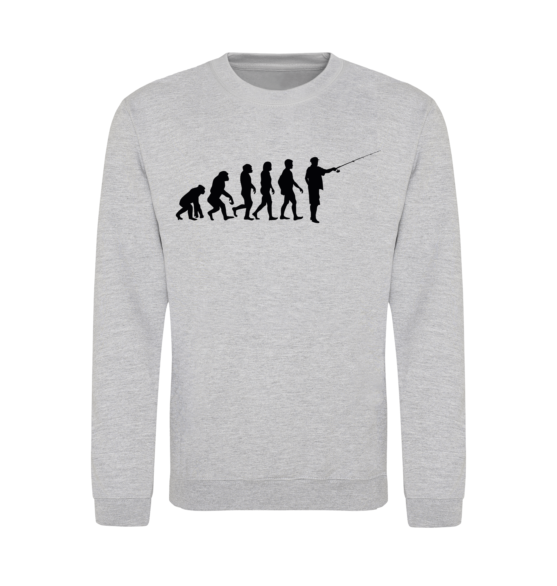 Heather Grey Printed Sweater Front
