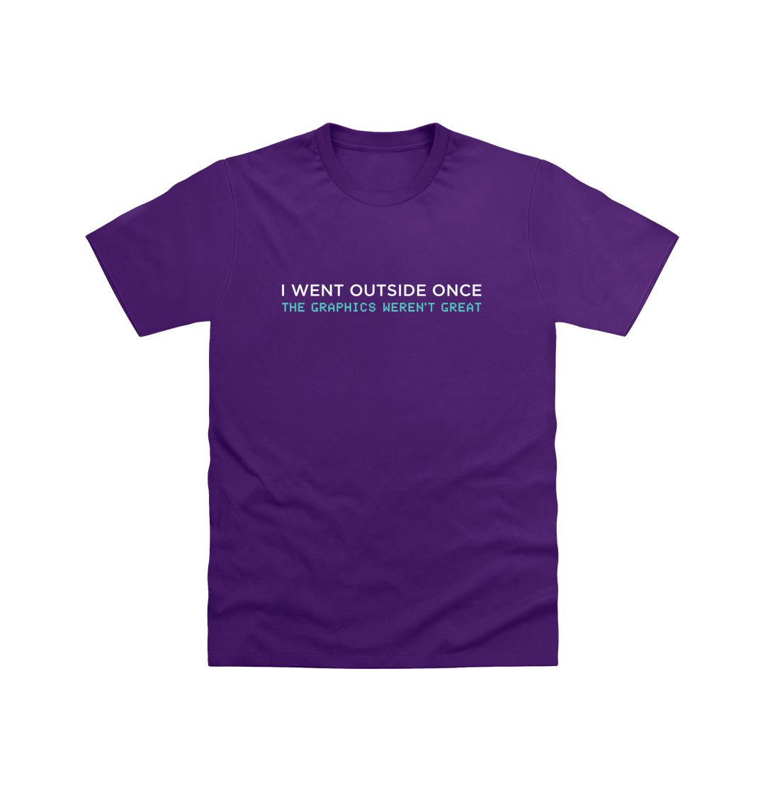 Purple Printed T-shirt Front