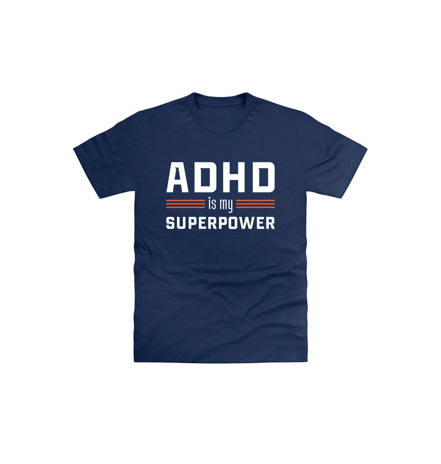 Navy Printed Kids T-Shirt Front