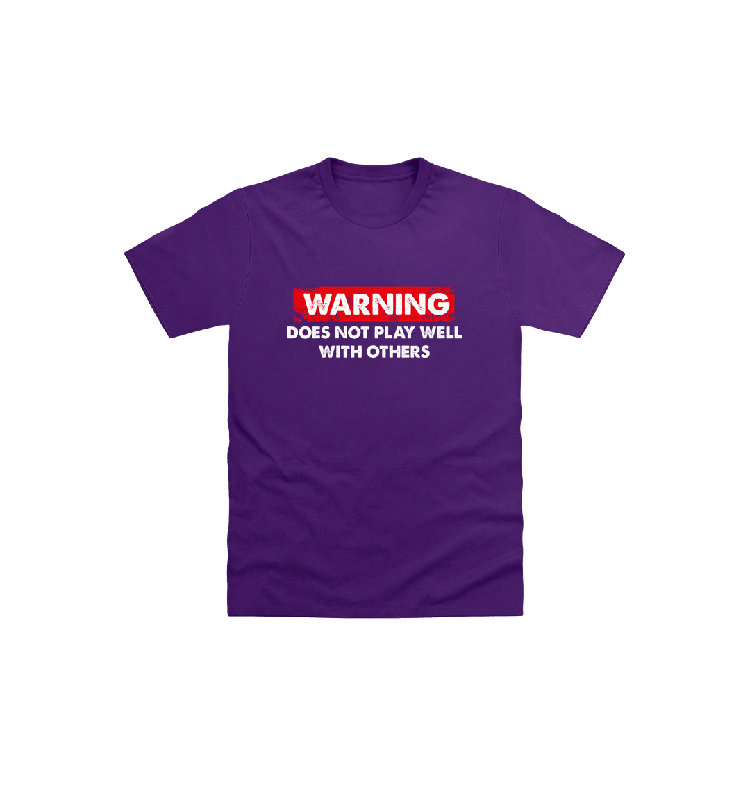 Purple Printed Kids T-Shirt Front