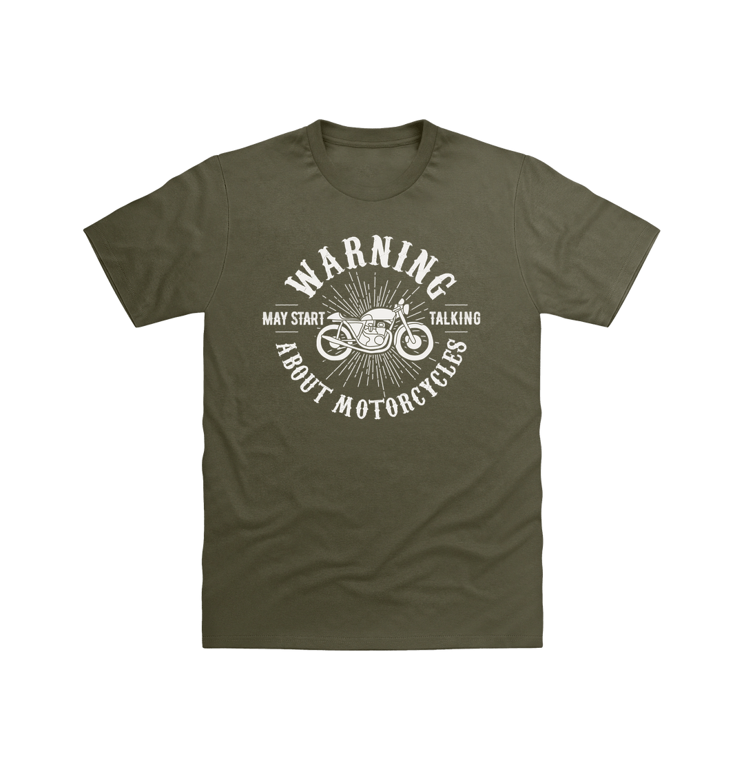 Military Green Printed T-shirt Front