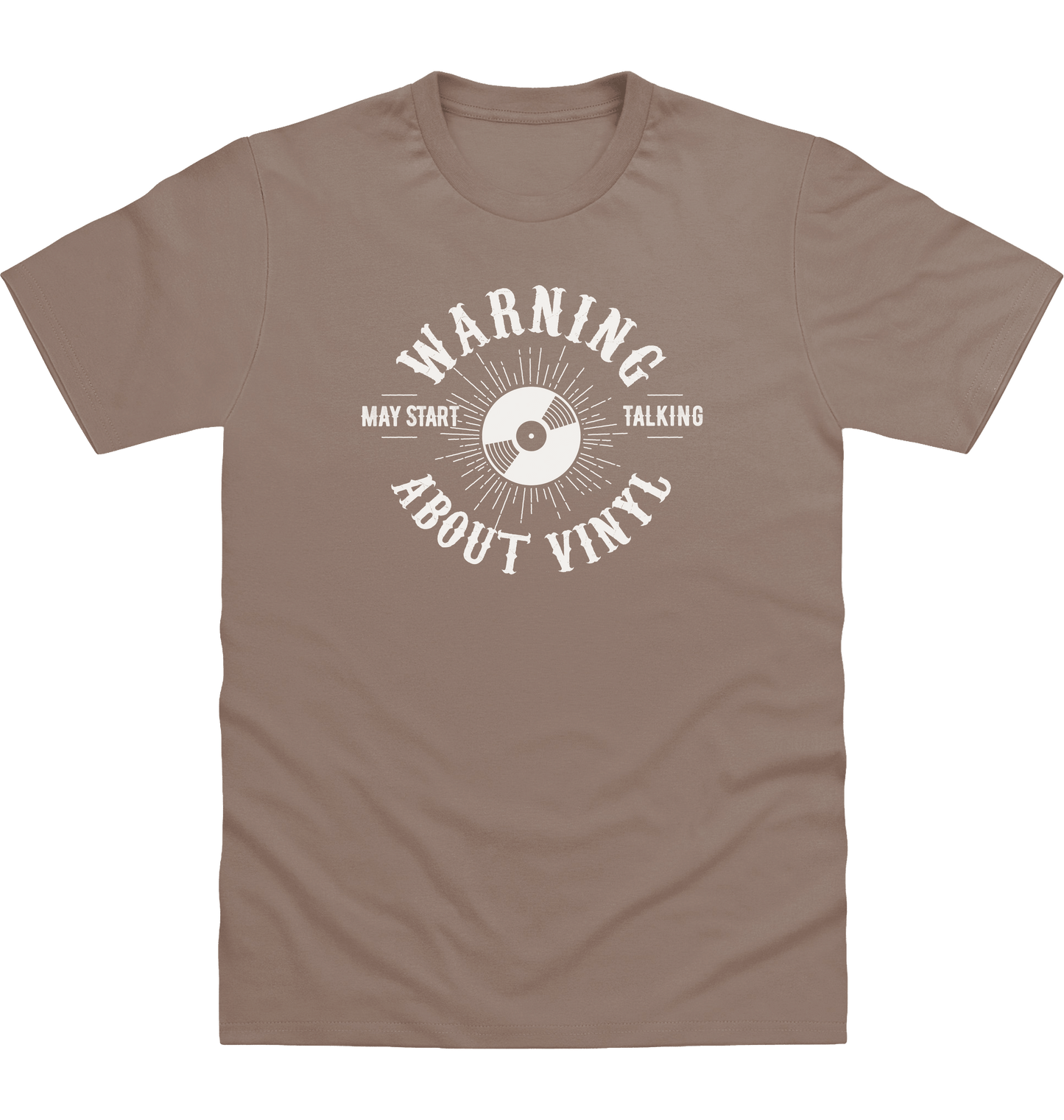 Mocha Brown Printed T-shirt Front