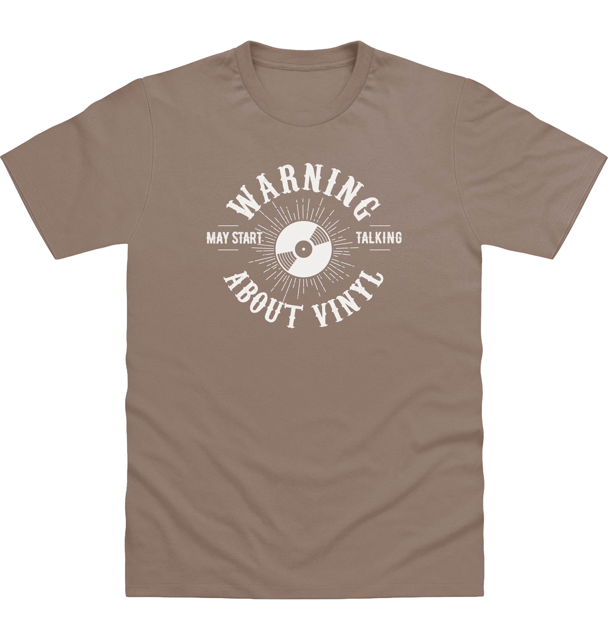 Mocha Brown Printed T-shirt Front