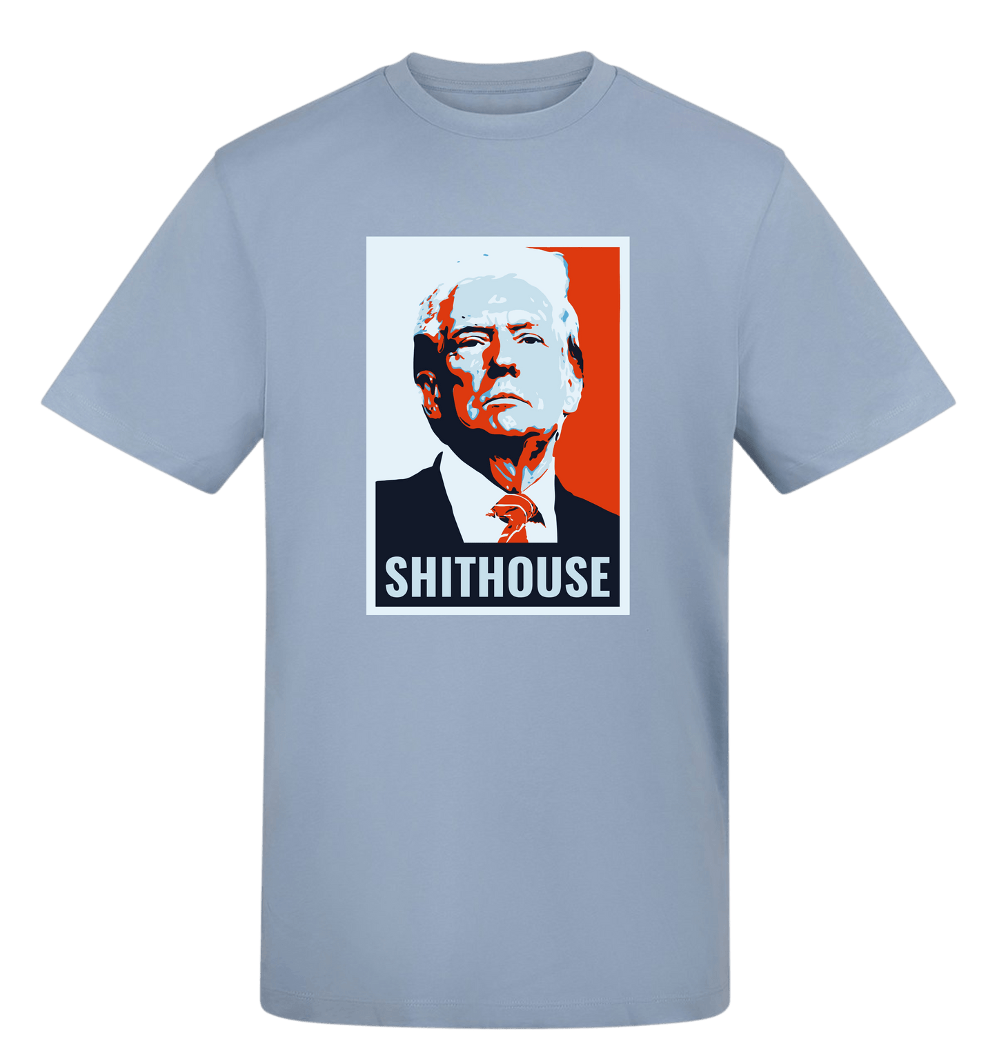 Sky Blue Printed T-shirt Front