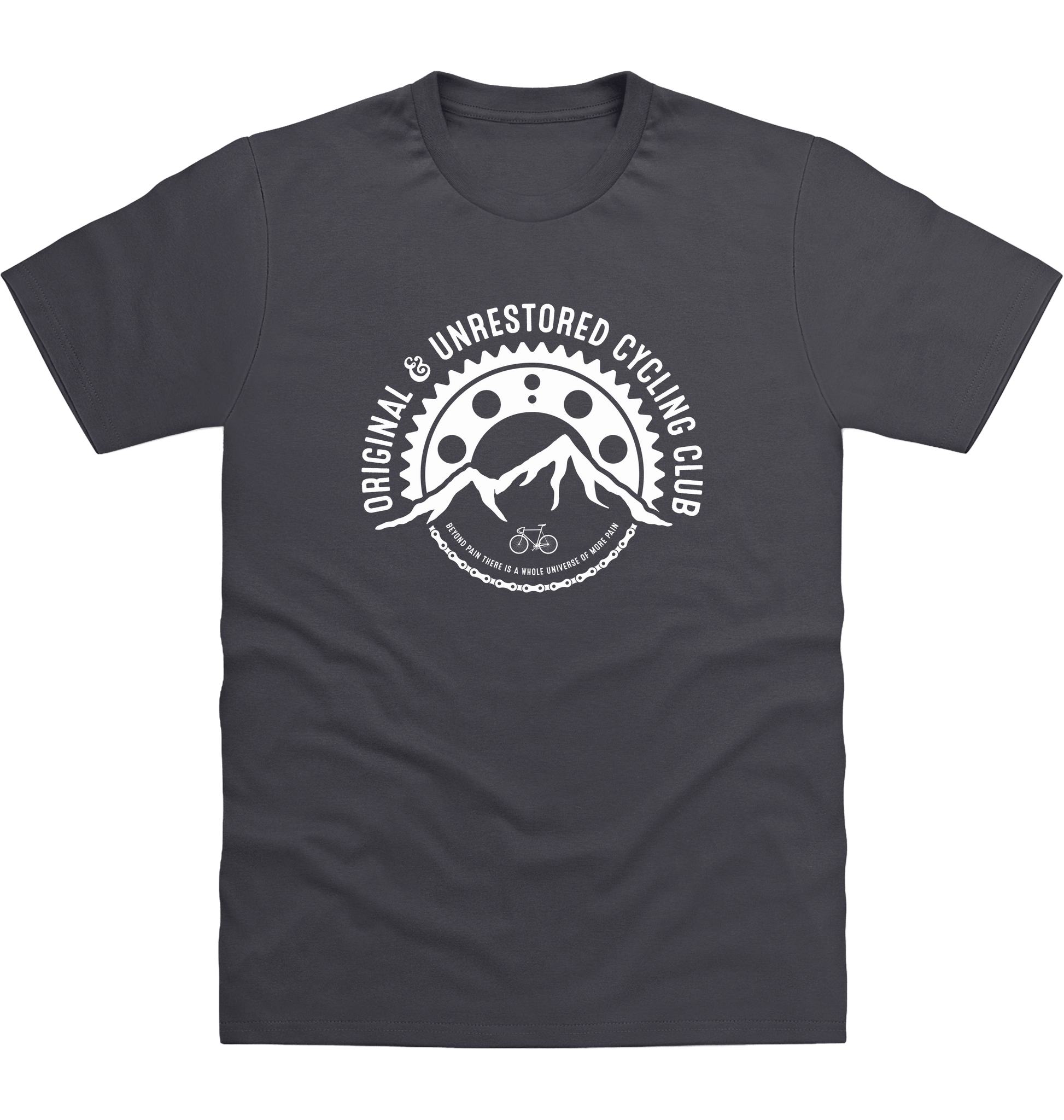 Solid Charcoal Printed T-shirt Front