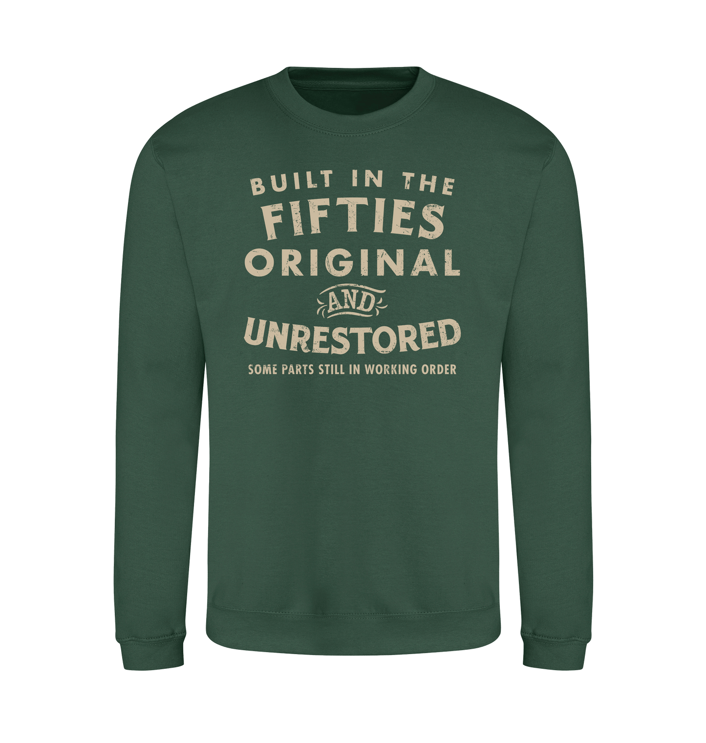 Bottle Green Printed Sweater Front