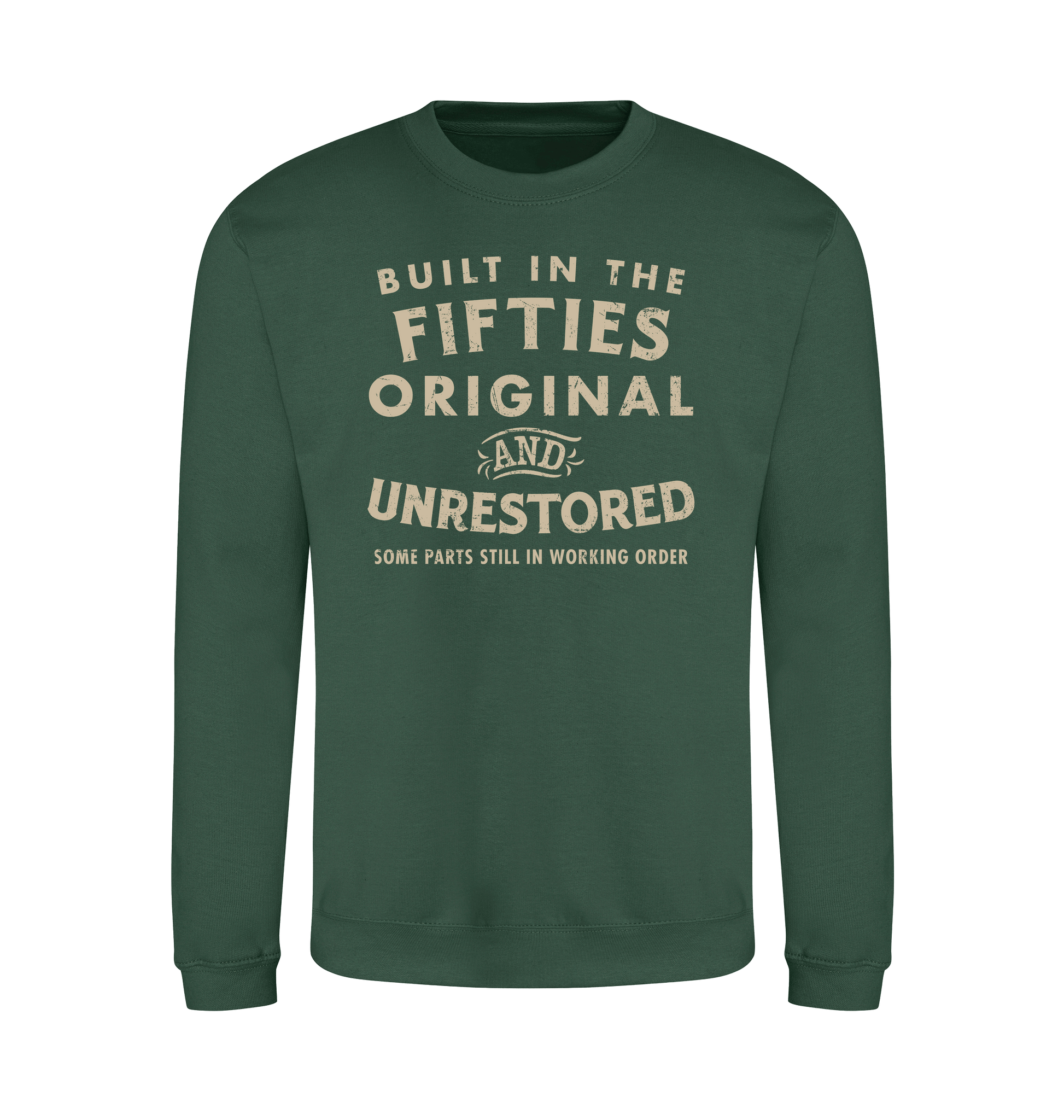 Bottle Green Printed Sweater Front