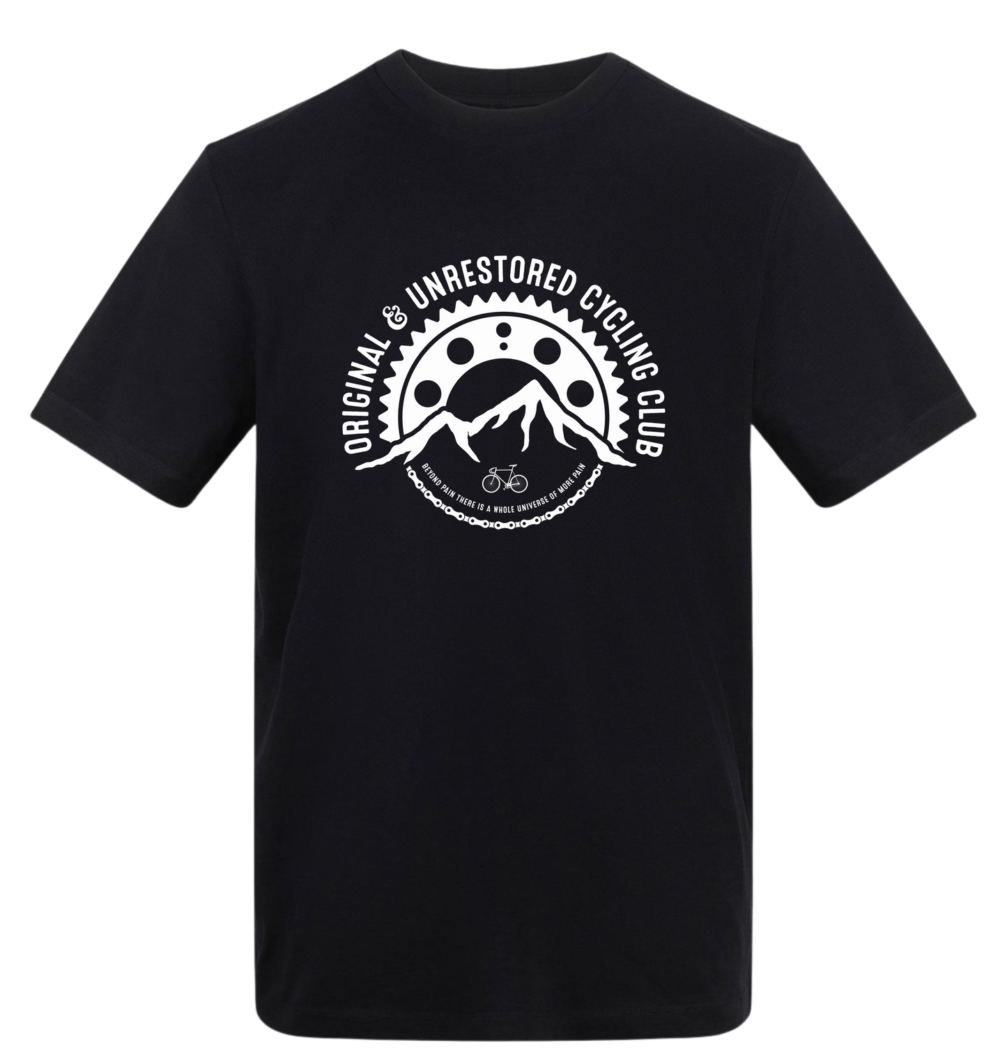 Deep Black Printed T-shirt Front