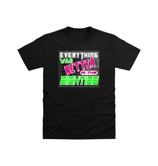 Deep Black Printed T-shirt Front