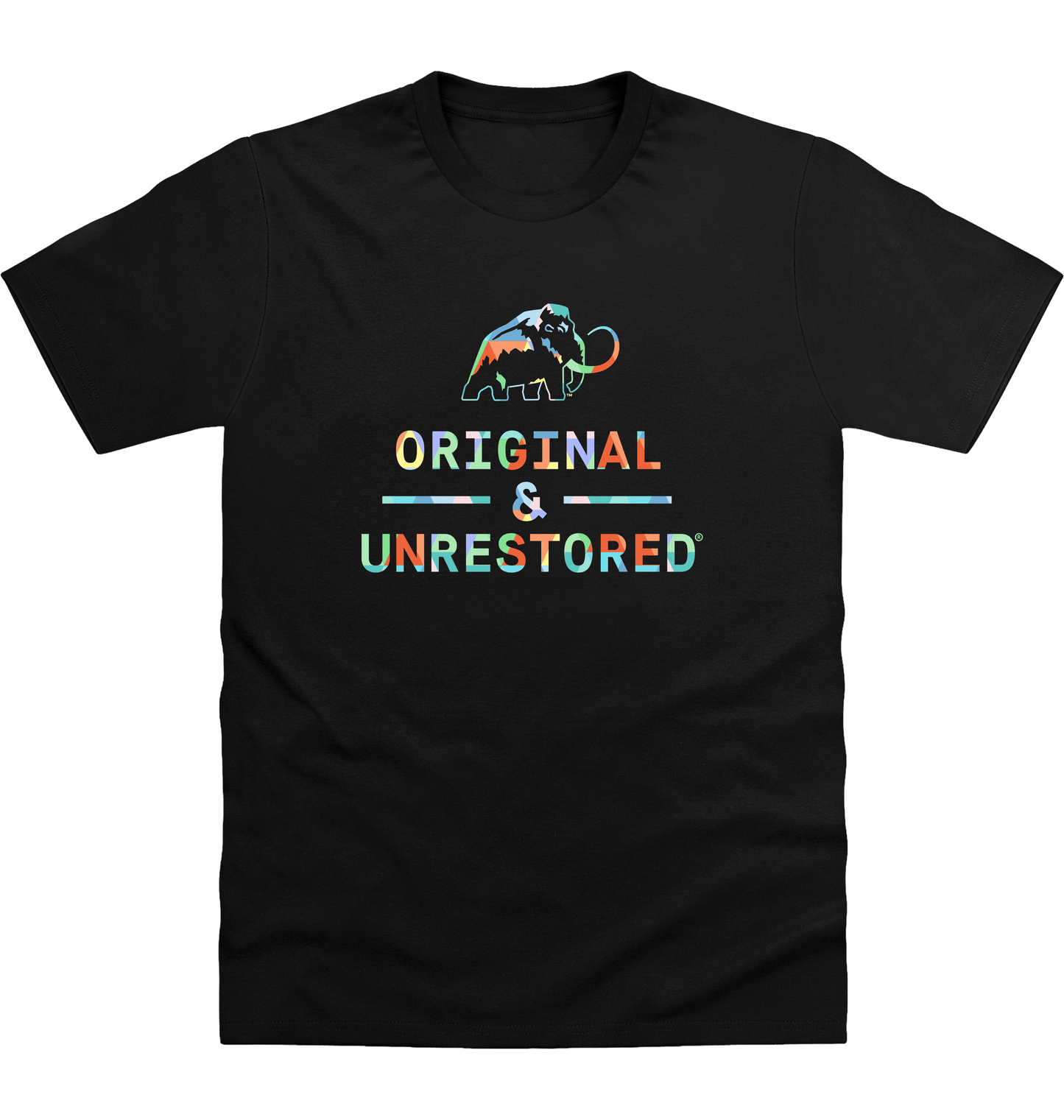 Deep Black Printed T-shirt Front