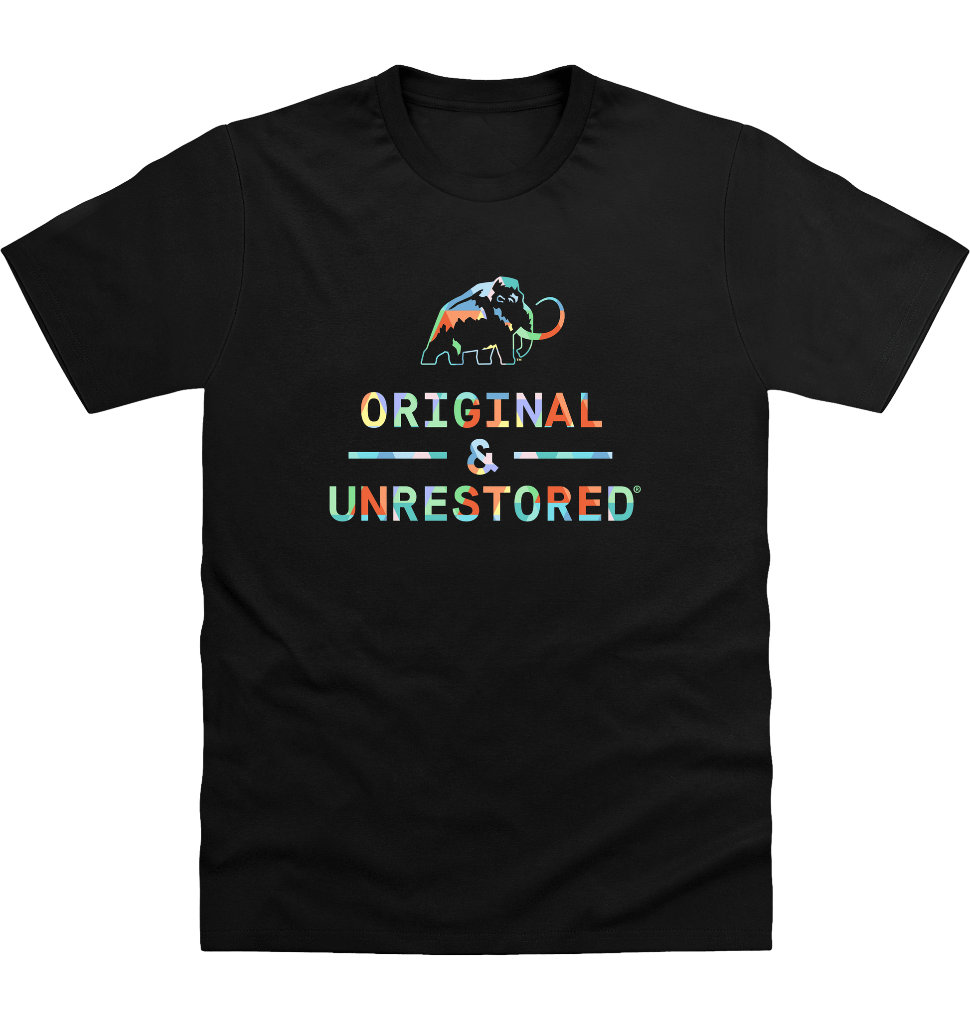 Deep Black Printed T-shirt Front