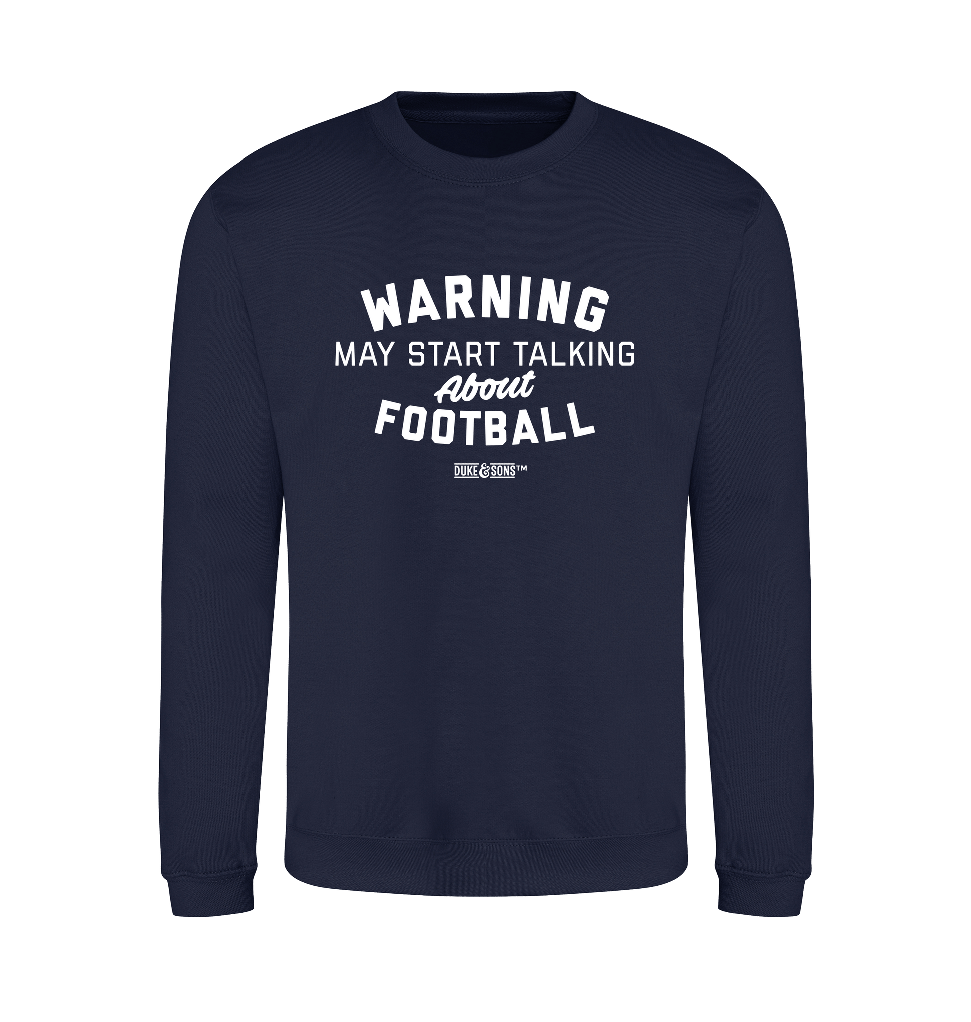 Oxford Navy Printed Sweater Front