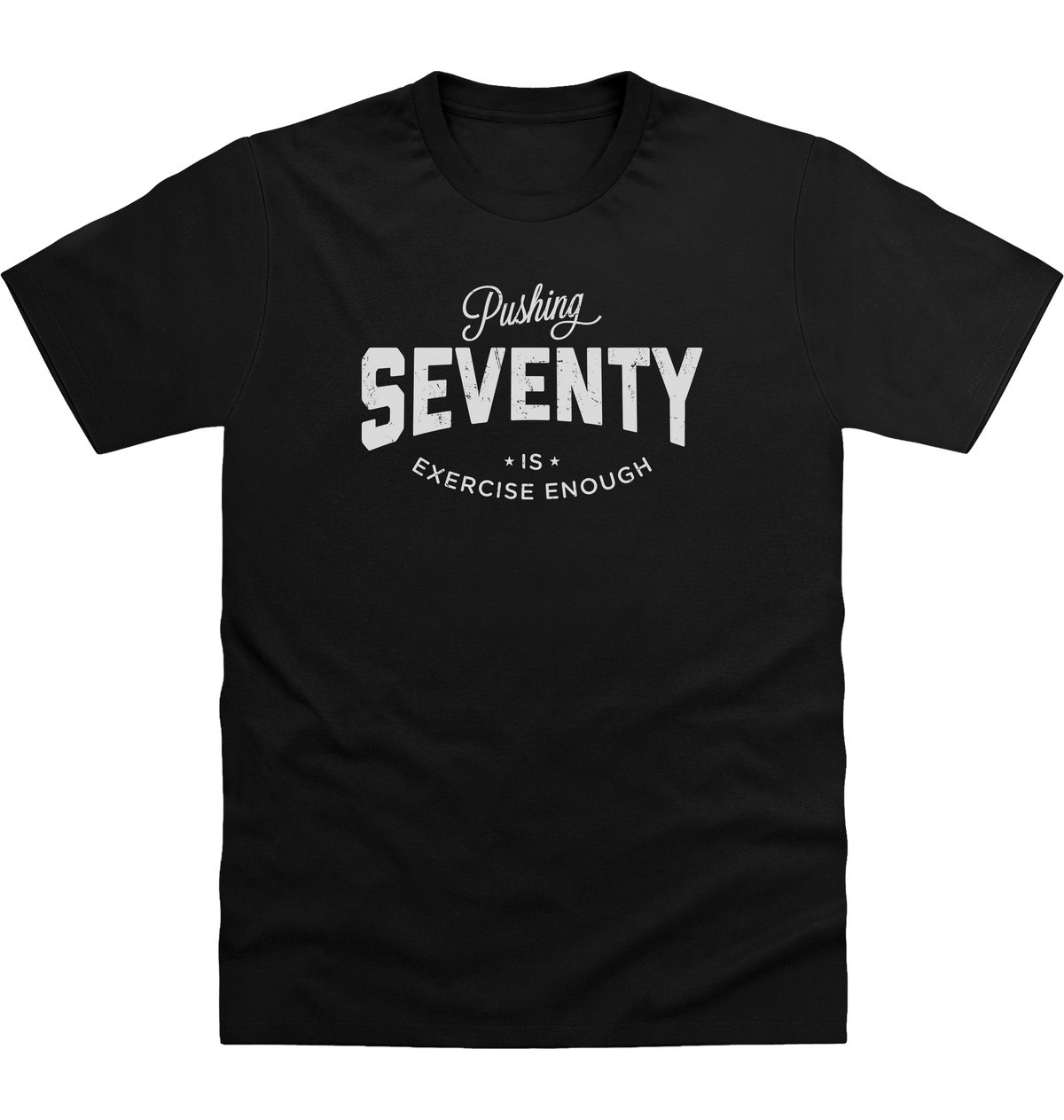 Deep Black Printed T-shirt Front