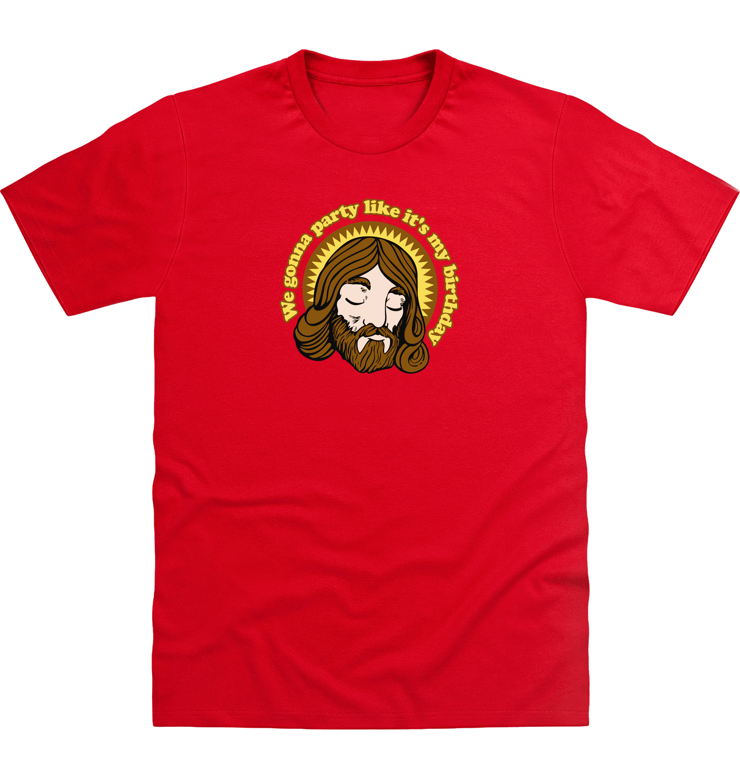 Fire Red Printed T-shirt Front