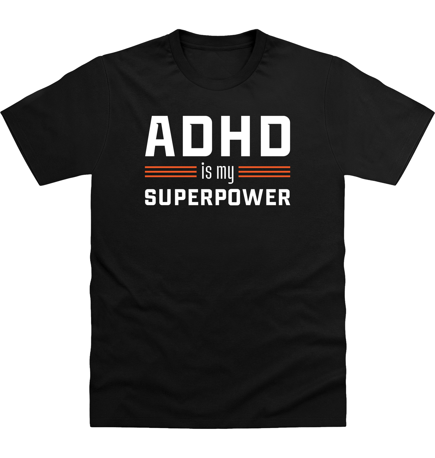 Deep Black Printed T-shirt Front