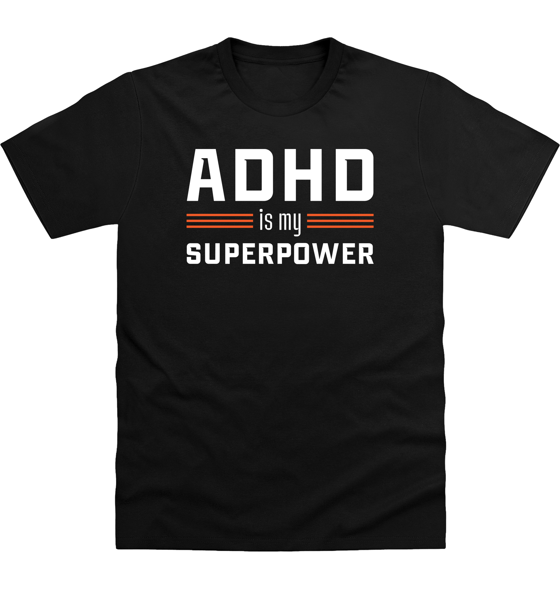 Deep Black Printed T-shirt Front