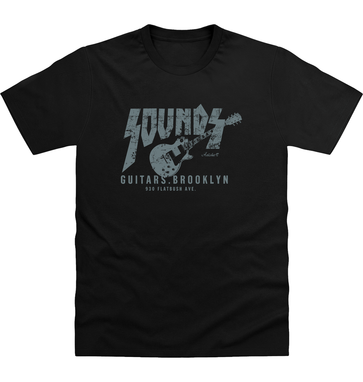 Deep Black Printed T-shirt Front