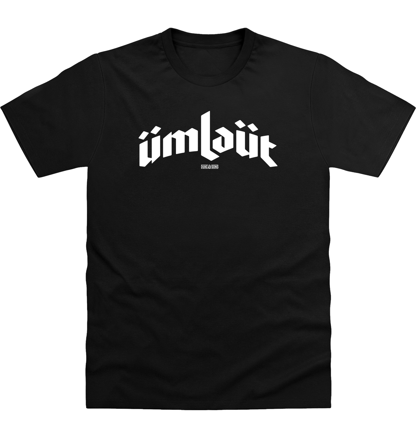 Deep Black Printed T-shirt Front