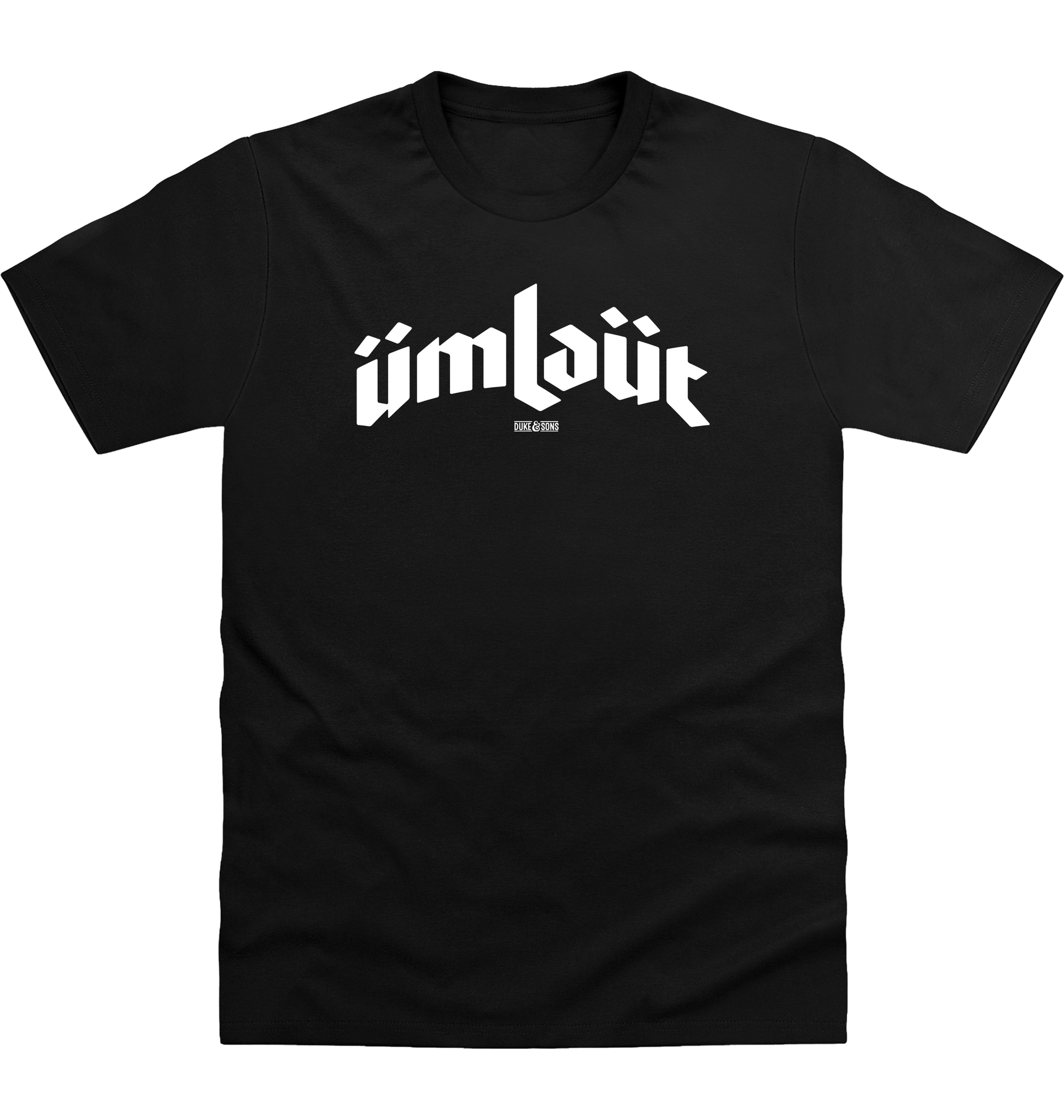 Deep Black Printed T-shirt Front