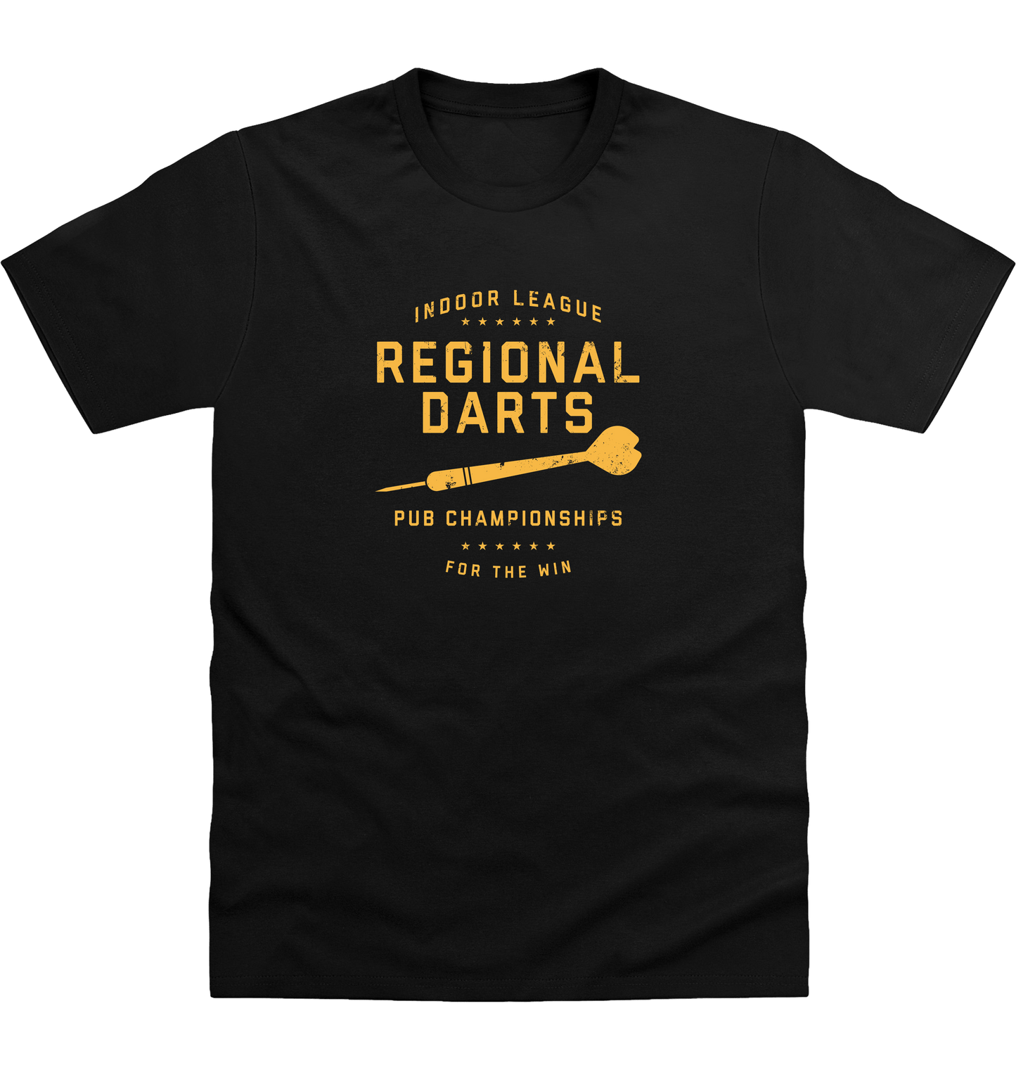 Deep Black Printed T-shirt Front