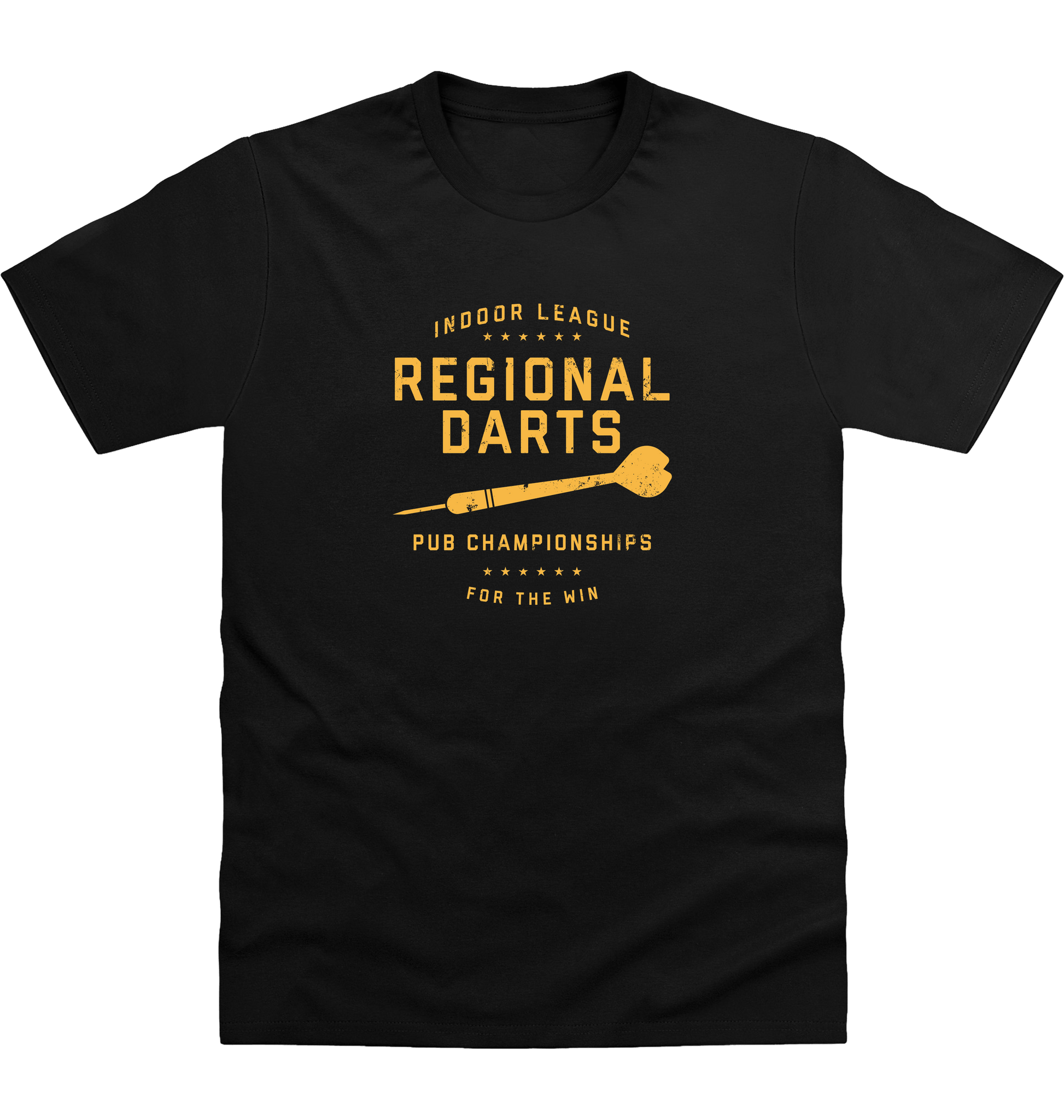 Deep Black Printed T-shirt Front