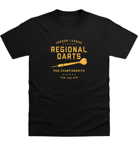Deep Black Printed T-shirt Front
