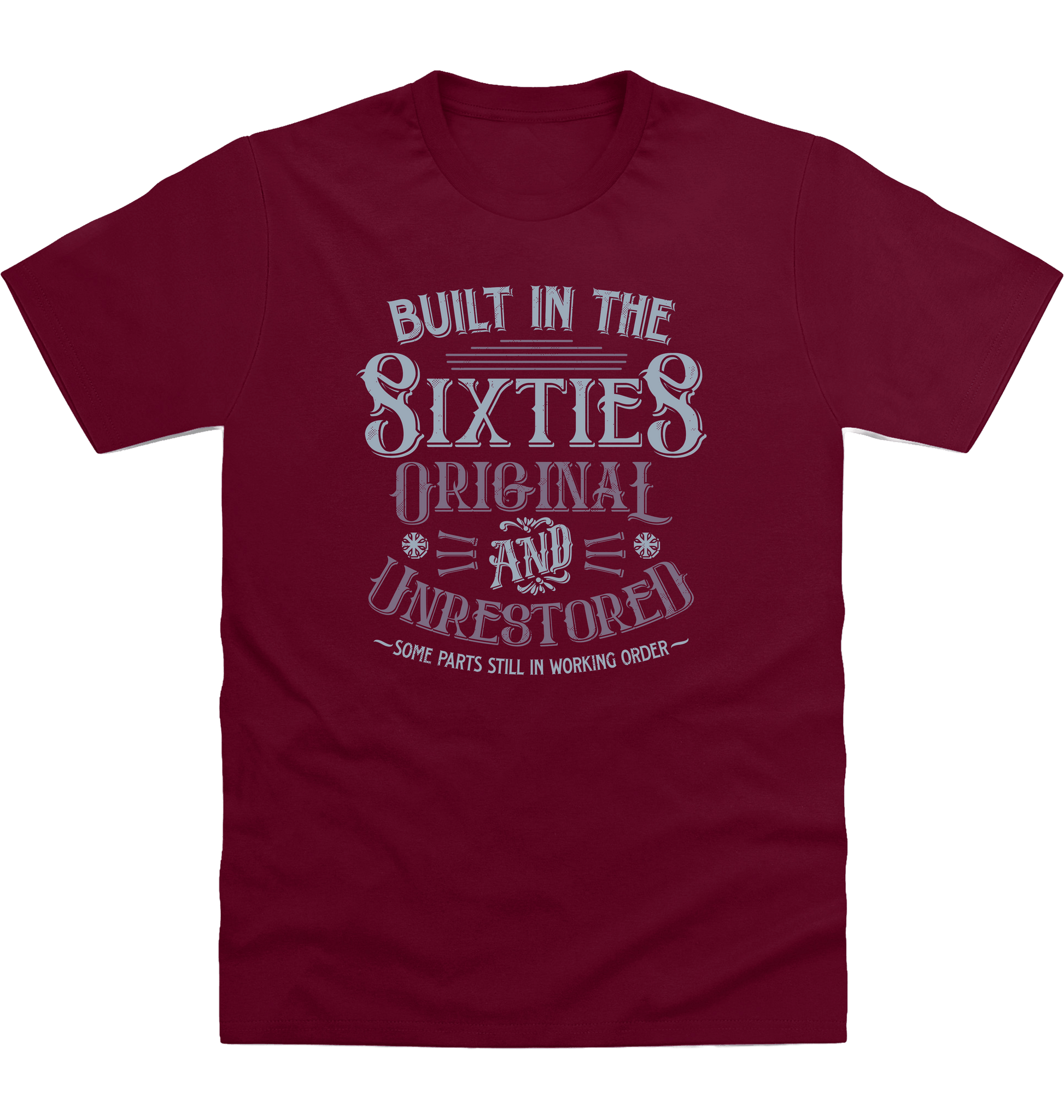 Burgundy Printed T-shirt Front