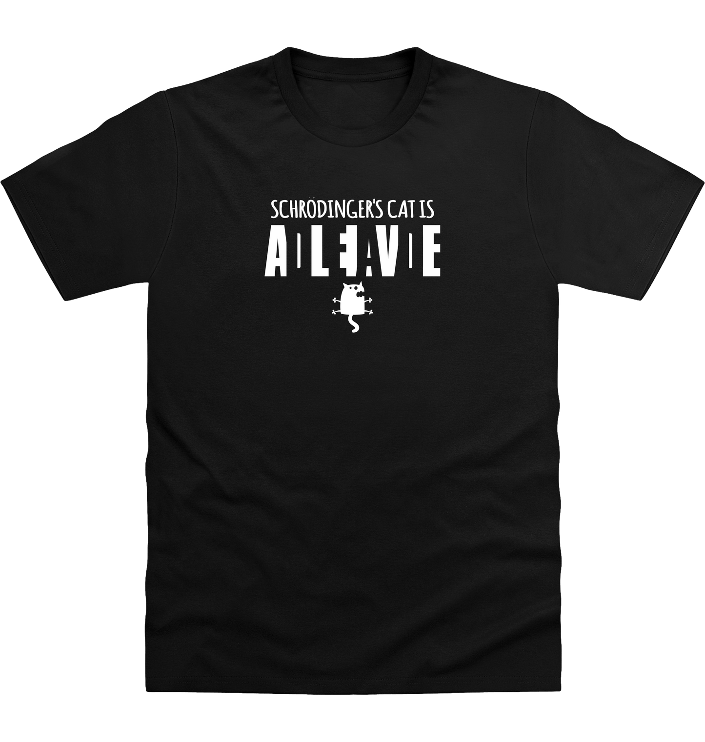 Deep Black Printed T-shirt Front