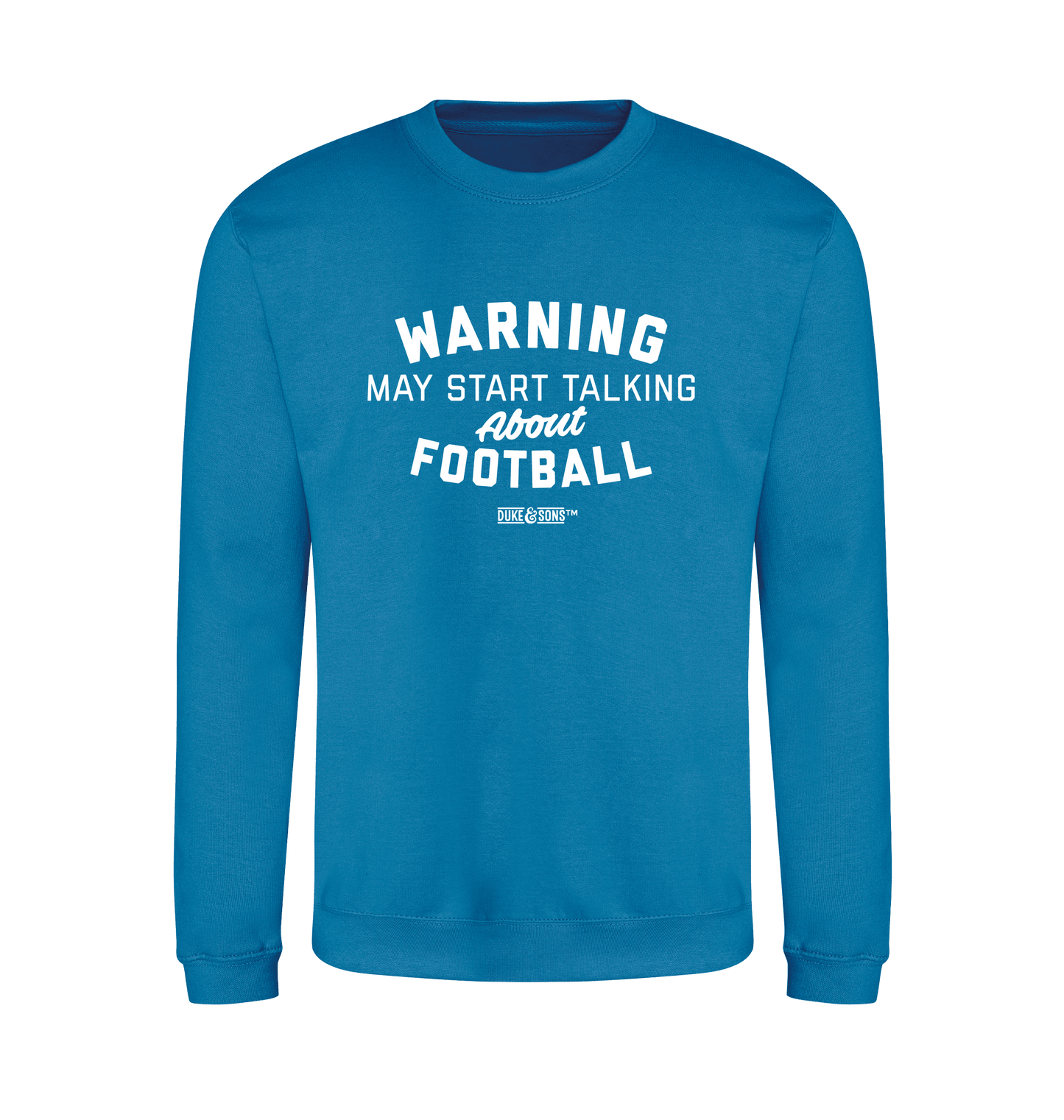 Sapphire Blue Printed Sweater Front