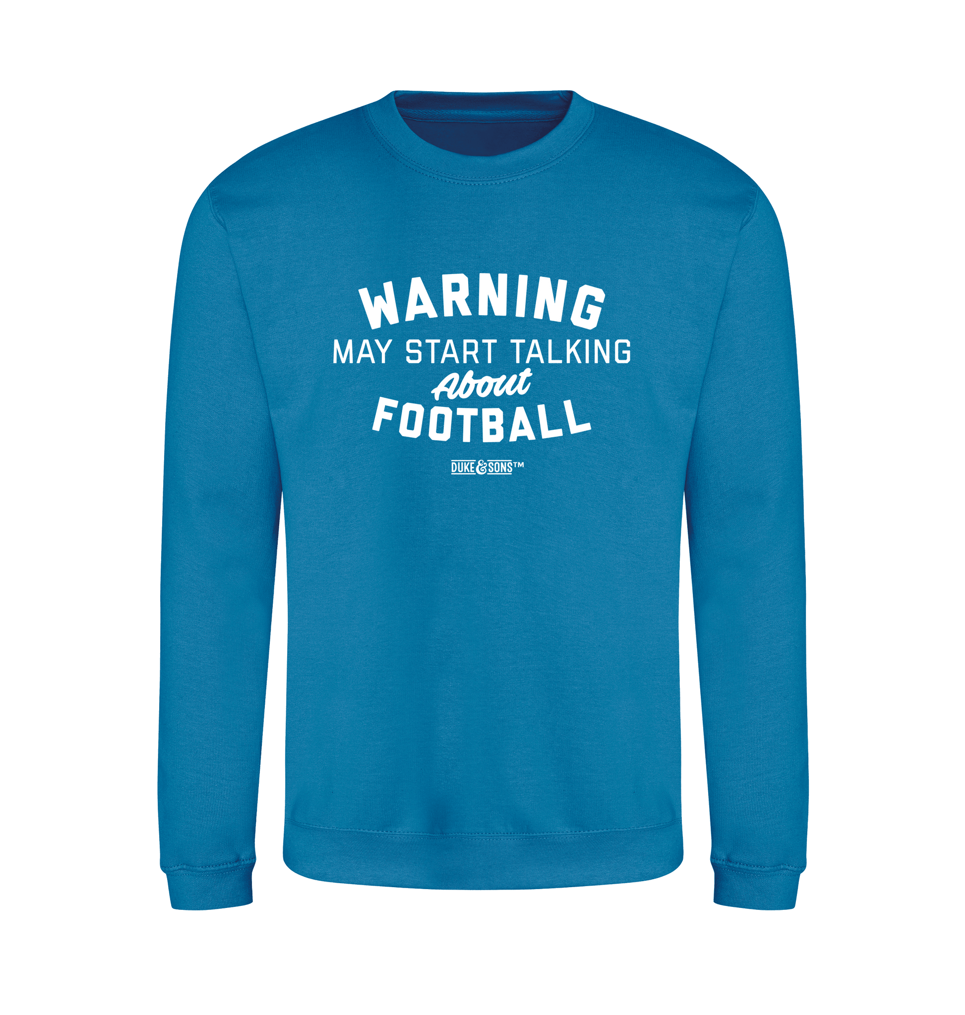 Sapphire Blue Printed Sweater Front