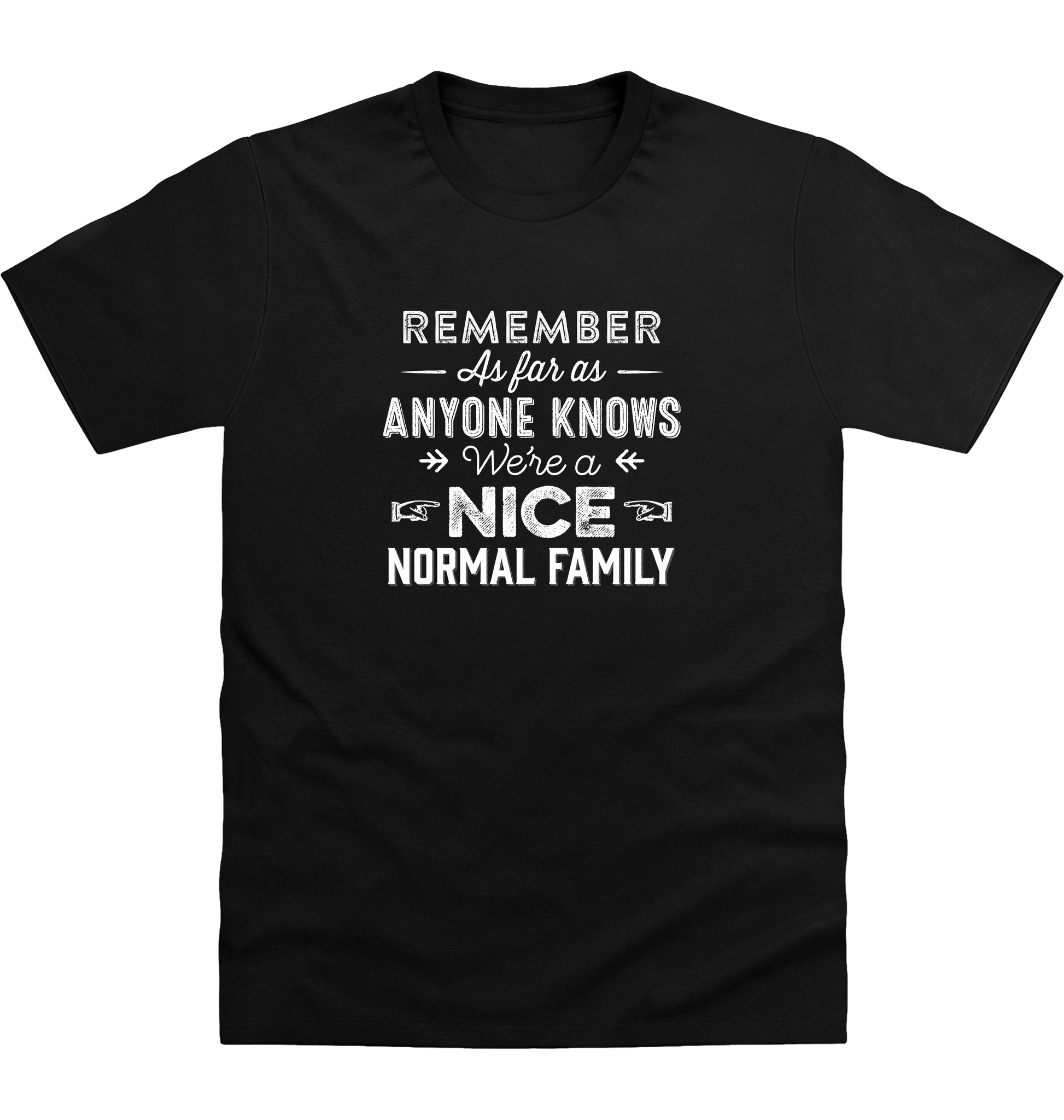 Deep Black Printed T-shirt Front