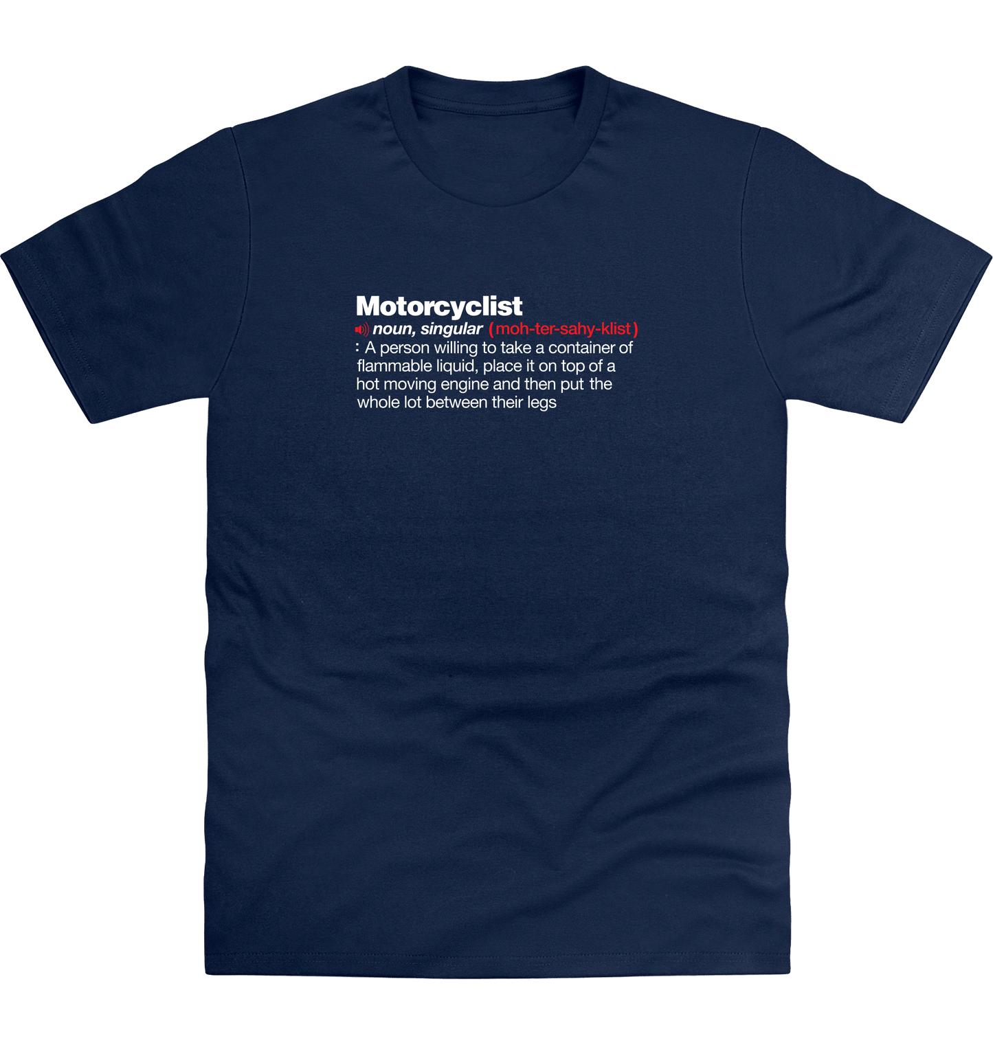 New French Navy Printed T-shirt Front