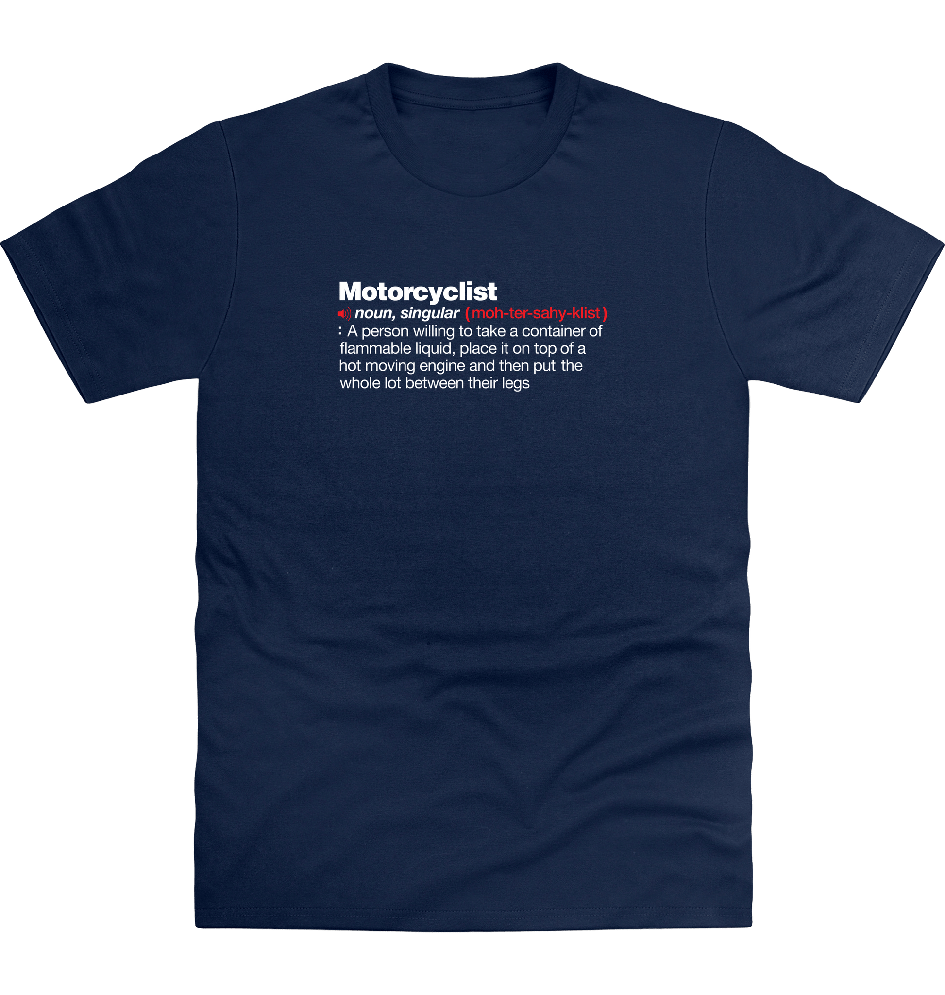 New French Navy Printed T-shirt Front