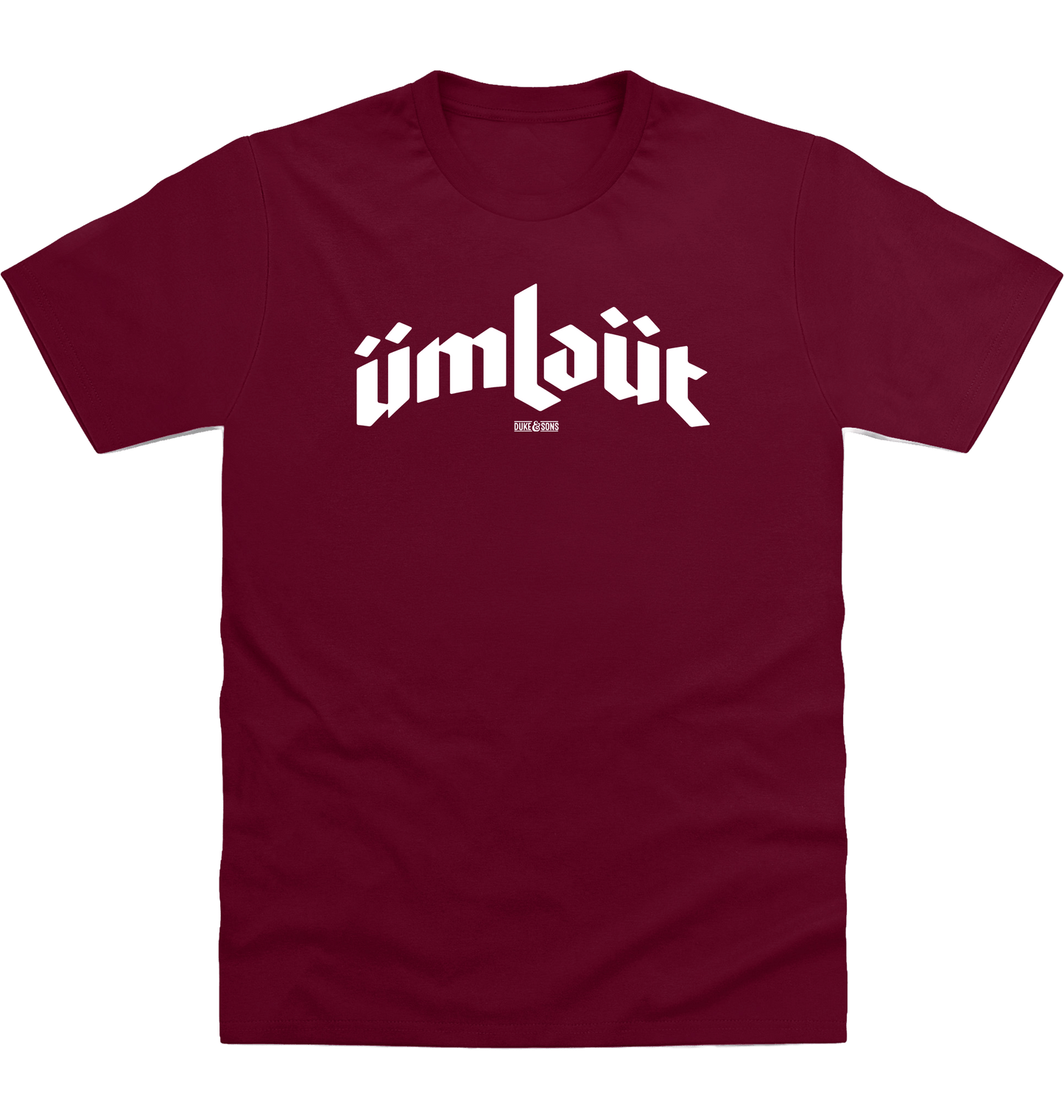 Burgundy Printed T-shirt Front