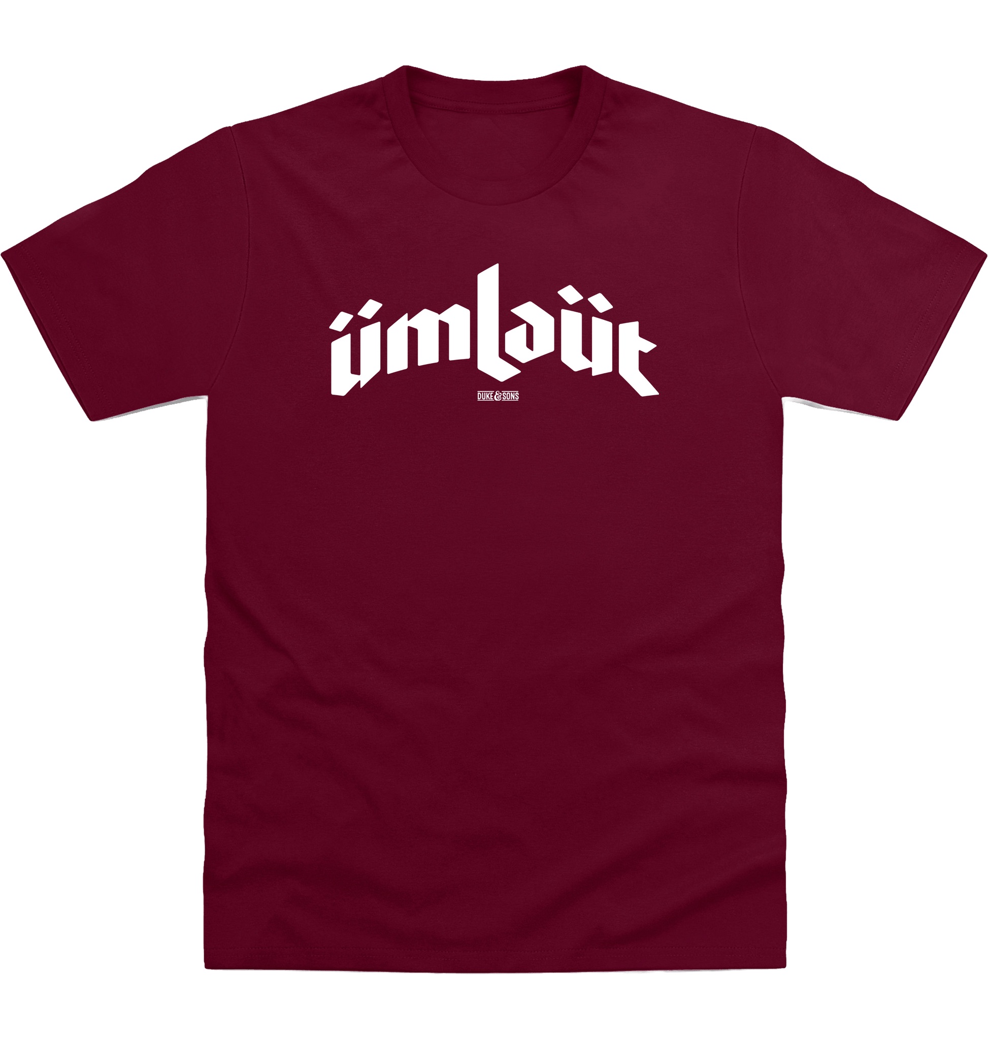 Burgundy Printed T-shirt Front