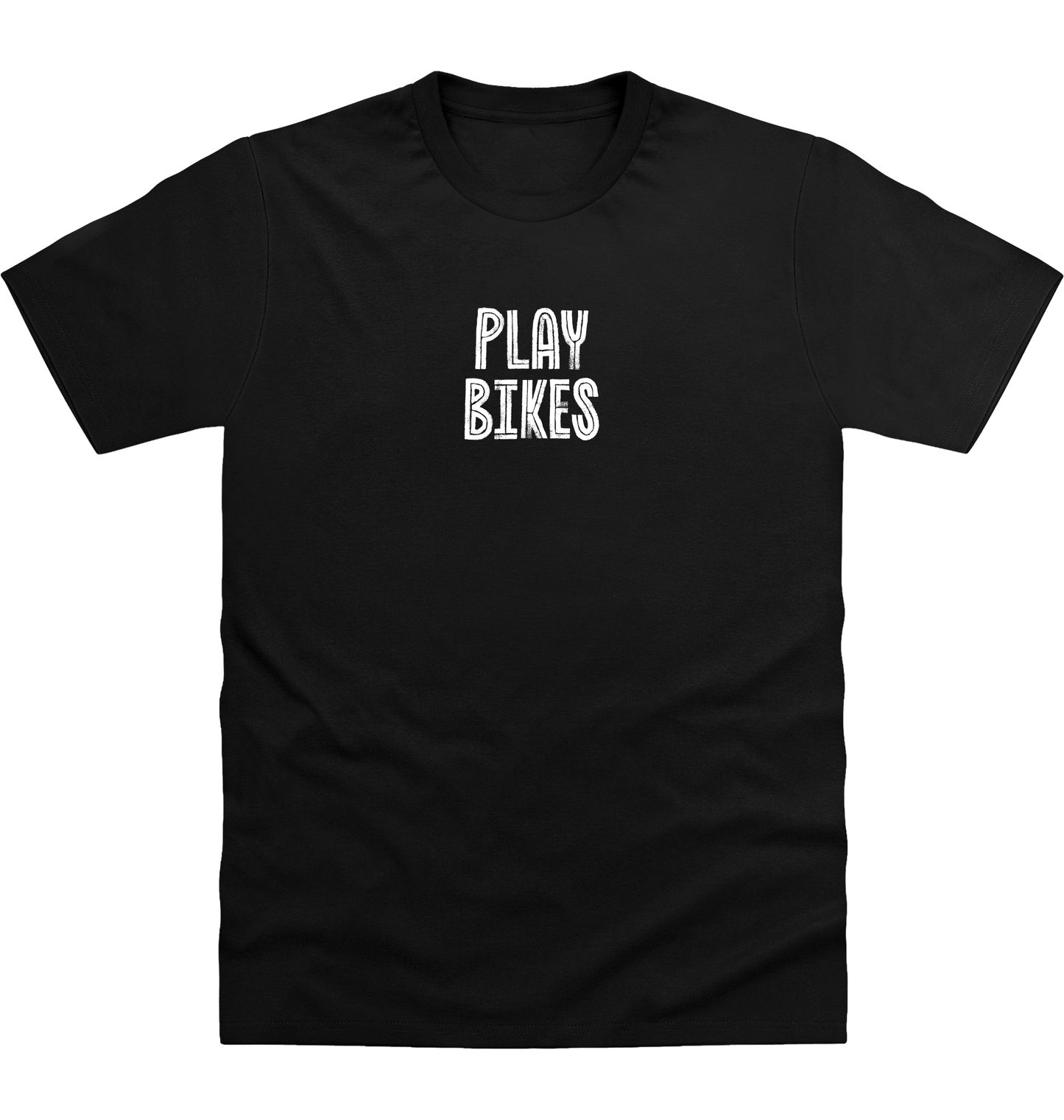 Deep Black Printed T-shirt Front