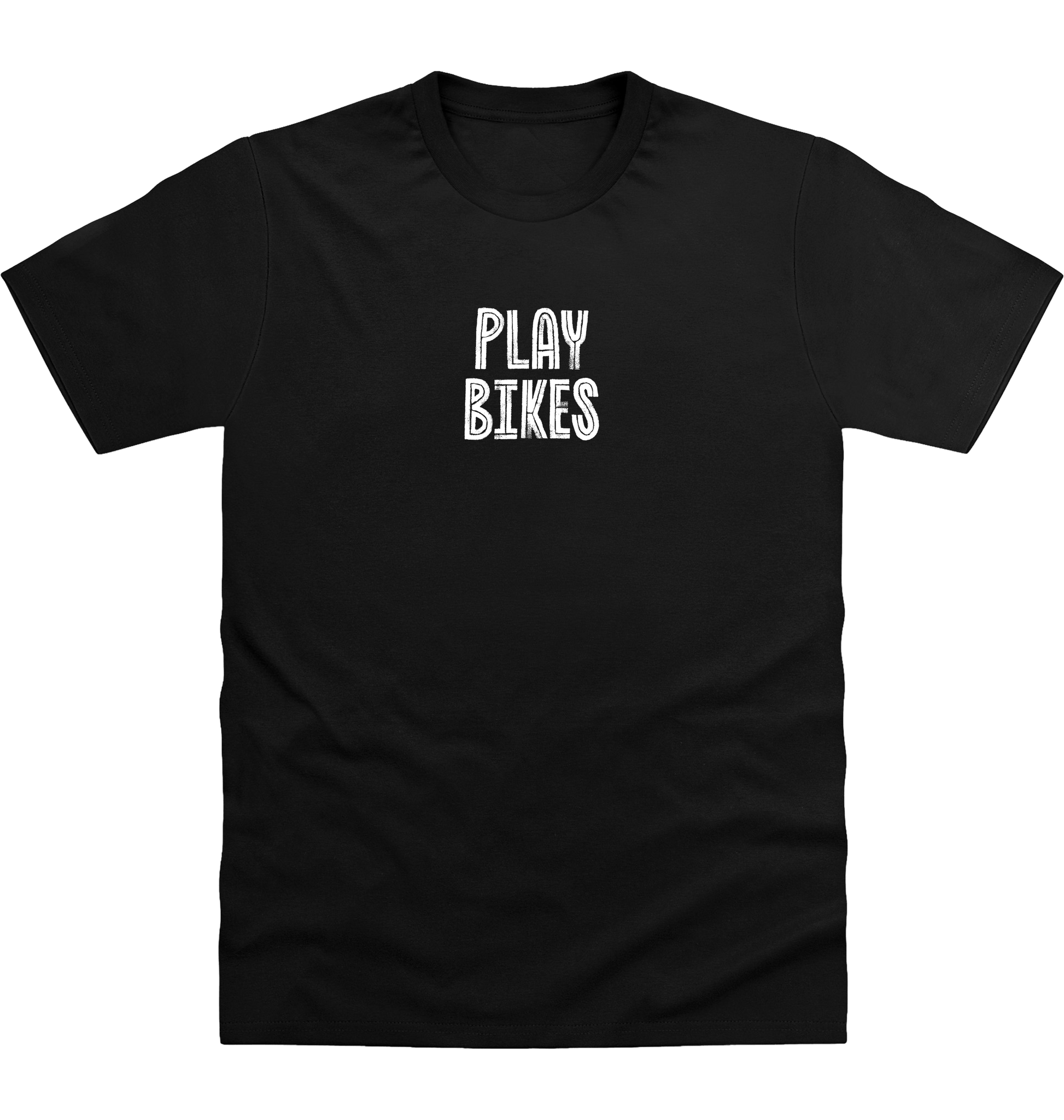 Deep Black Printed T-shirt Front