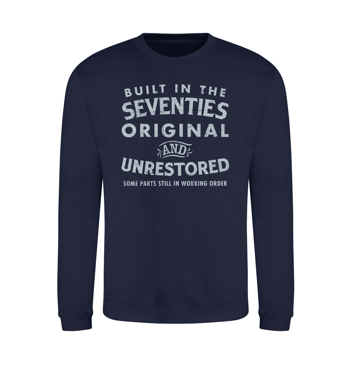 Oxford Navy Printed Sweater Front