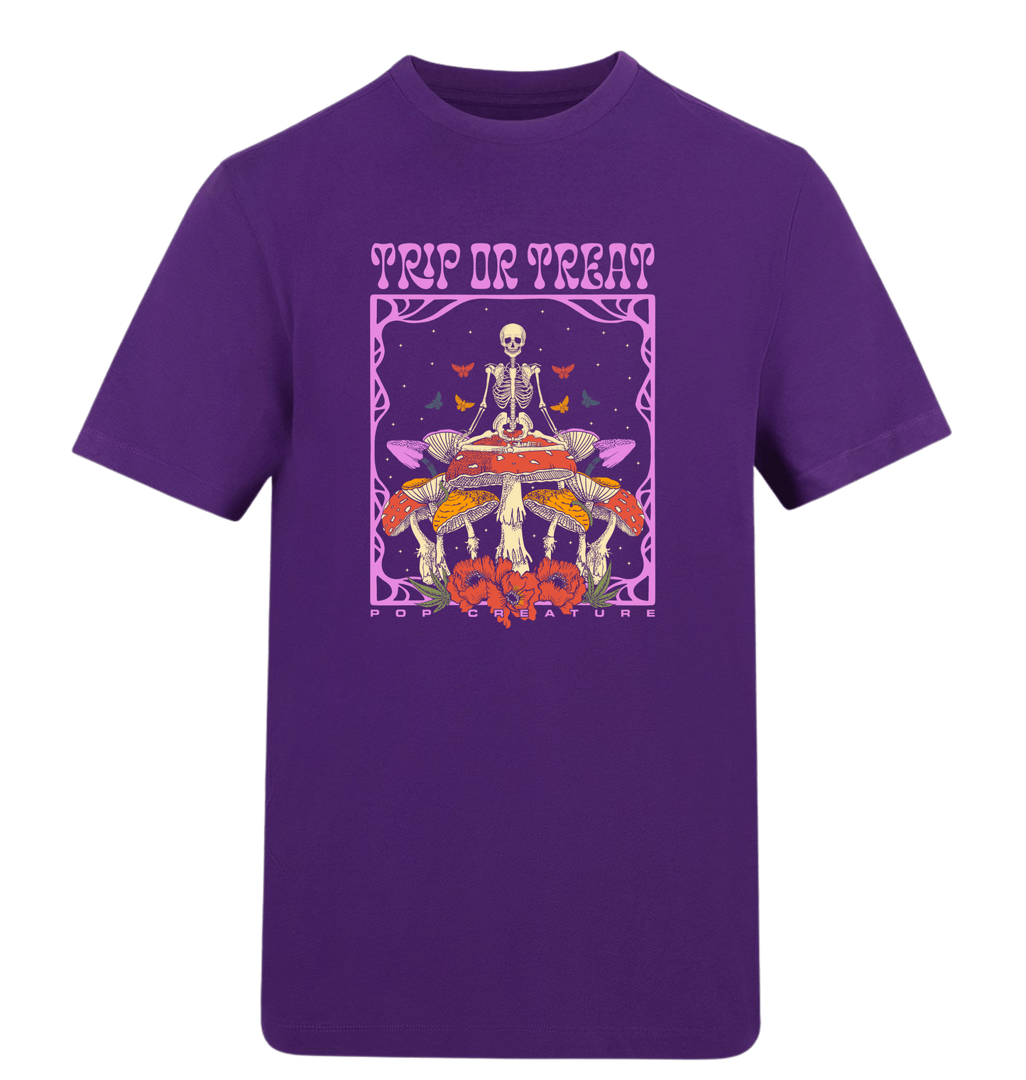 Purple Printed T-shirt Front