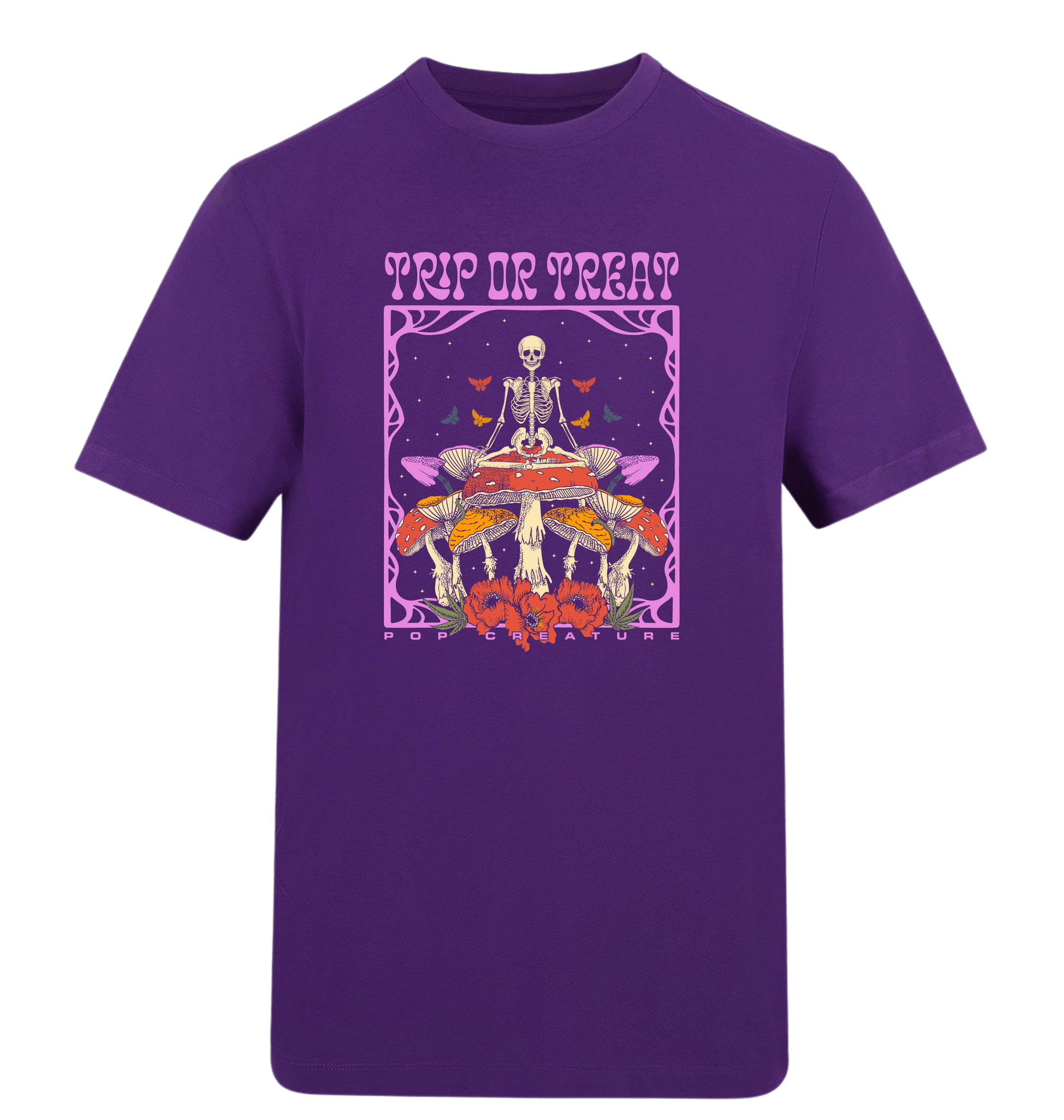 Purple Printed T-shirt Front