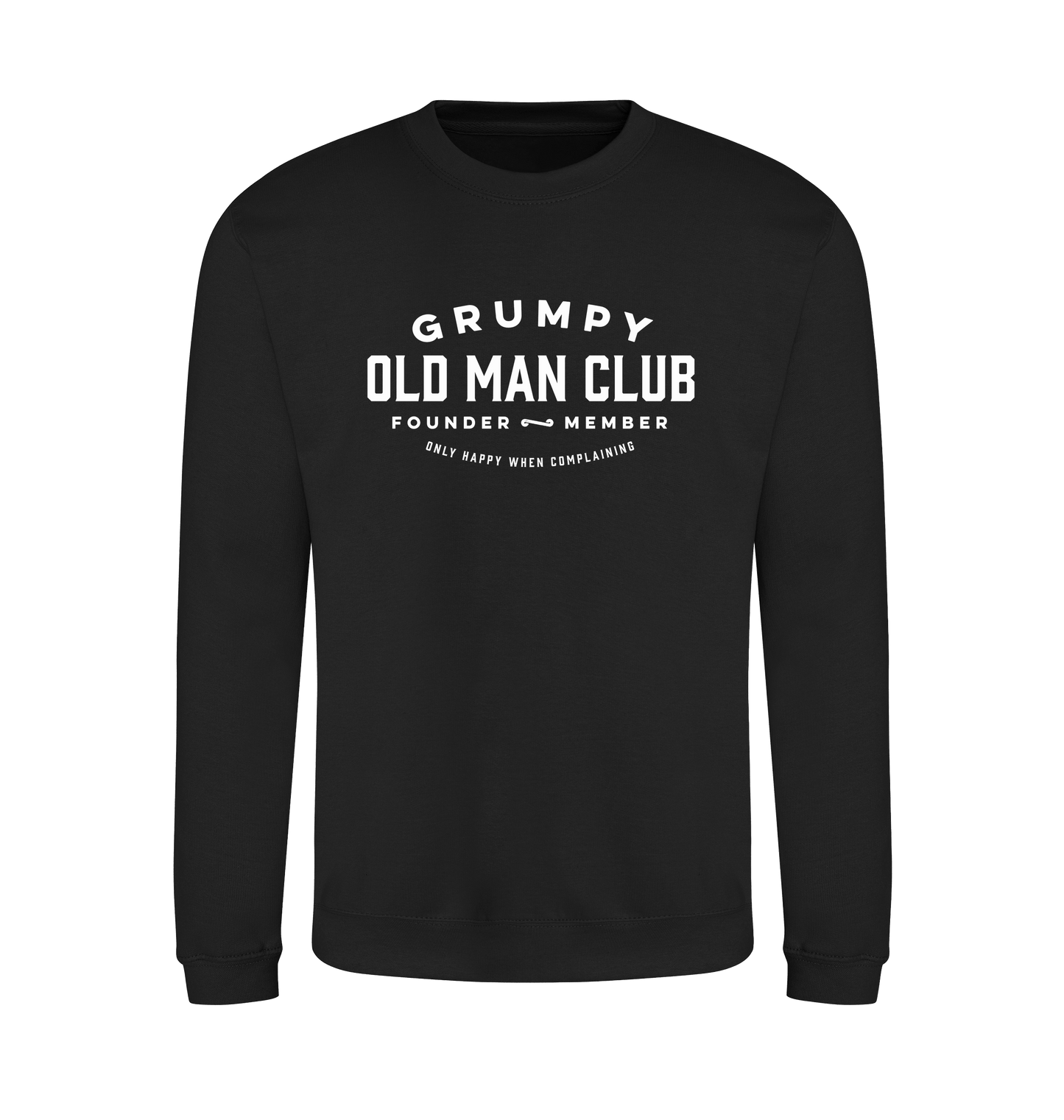 Jet Black Printed Sweater Front