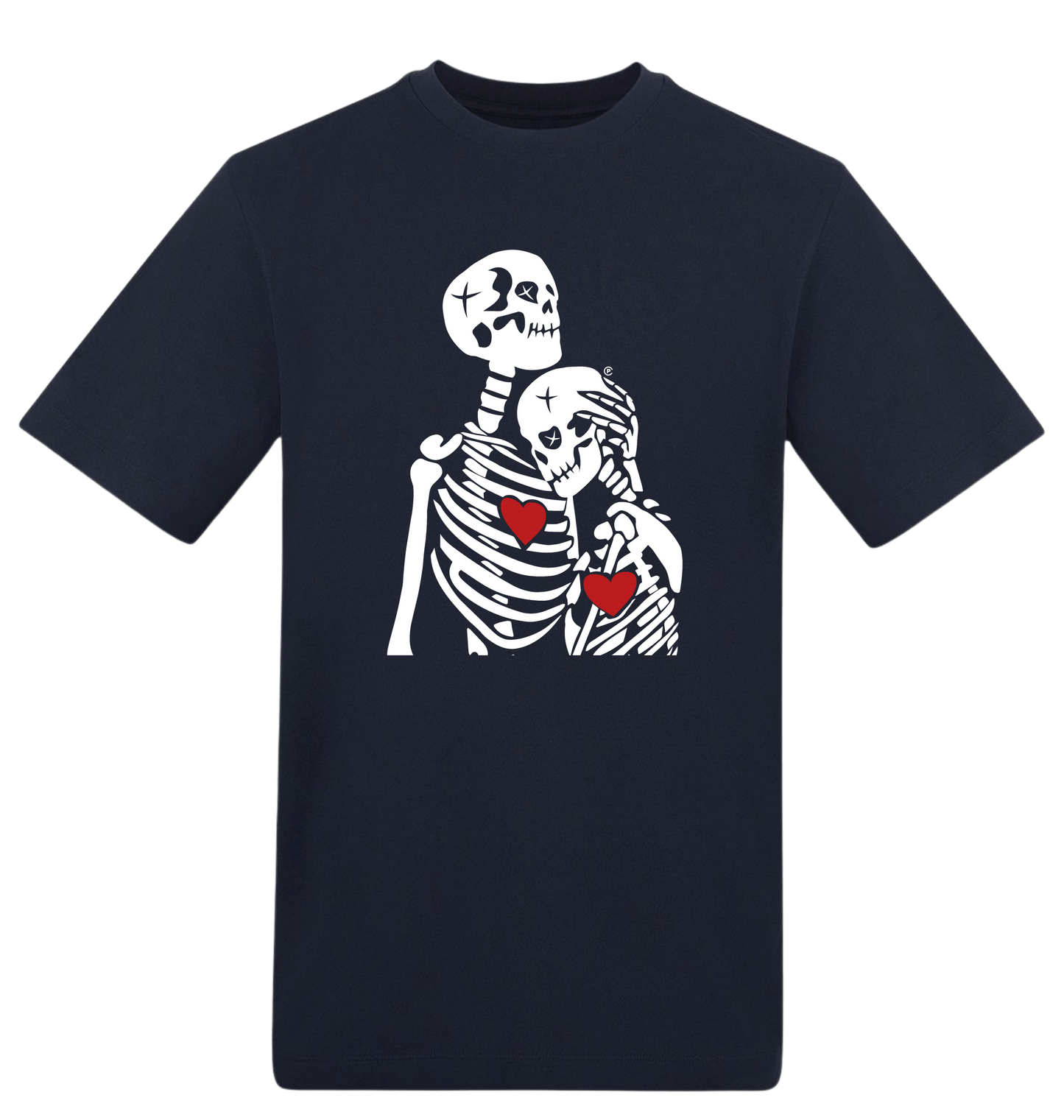New French Navy Printed T-shirt Front