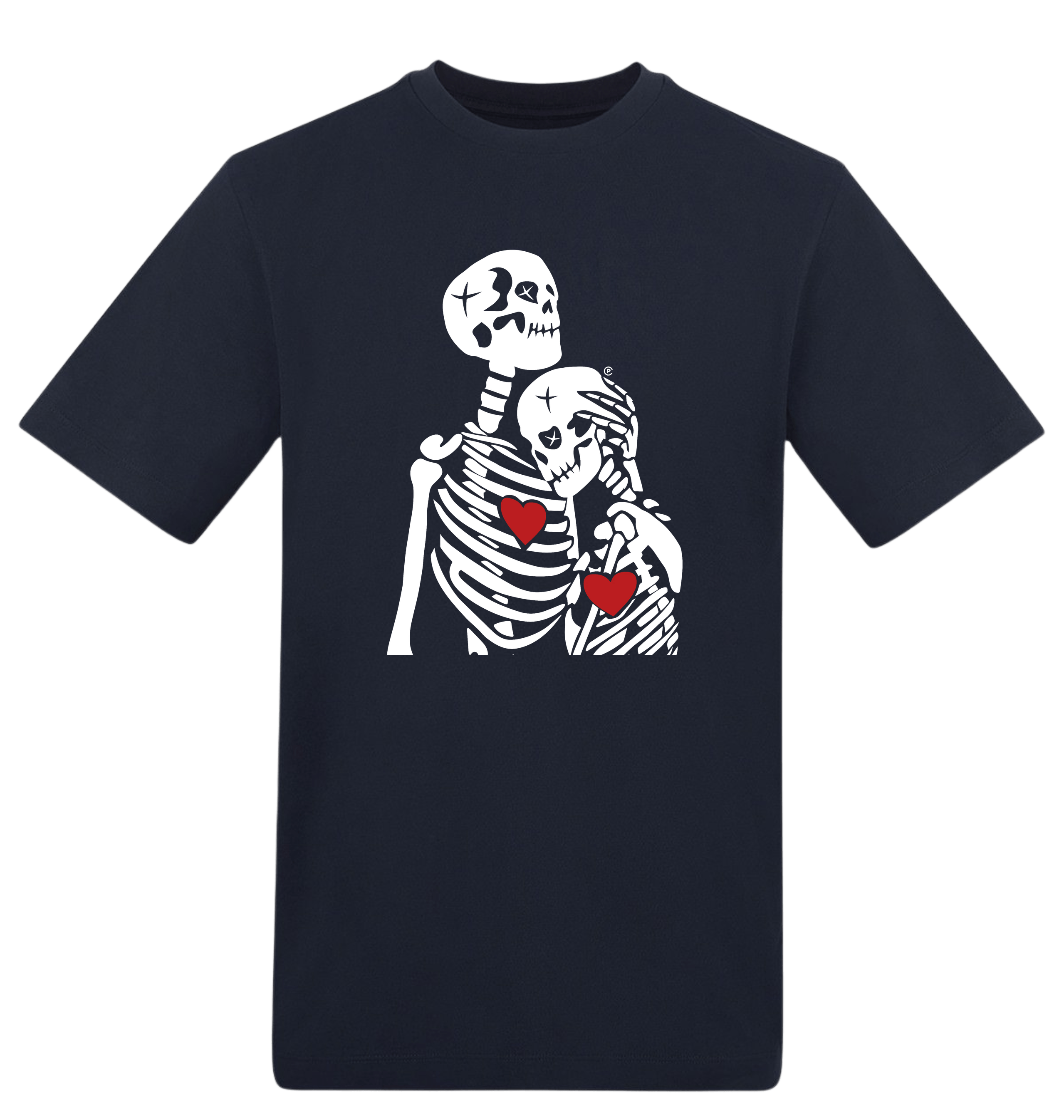 New French Navy Printed T-shirt Front