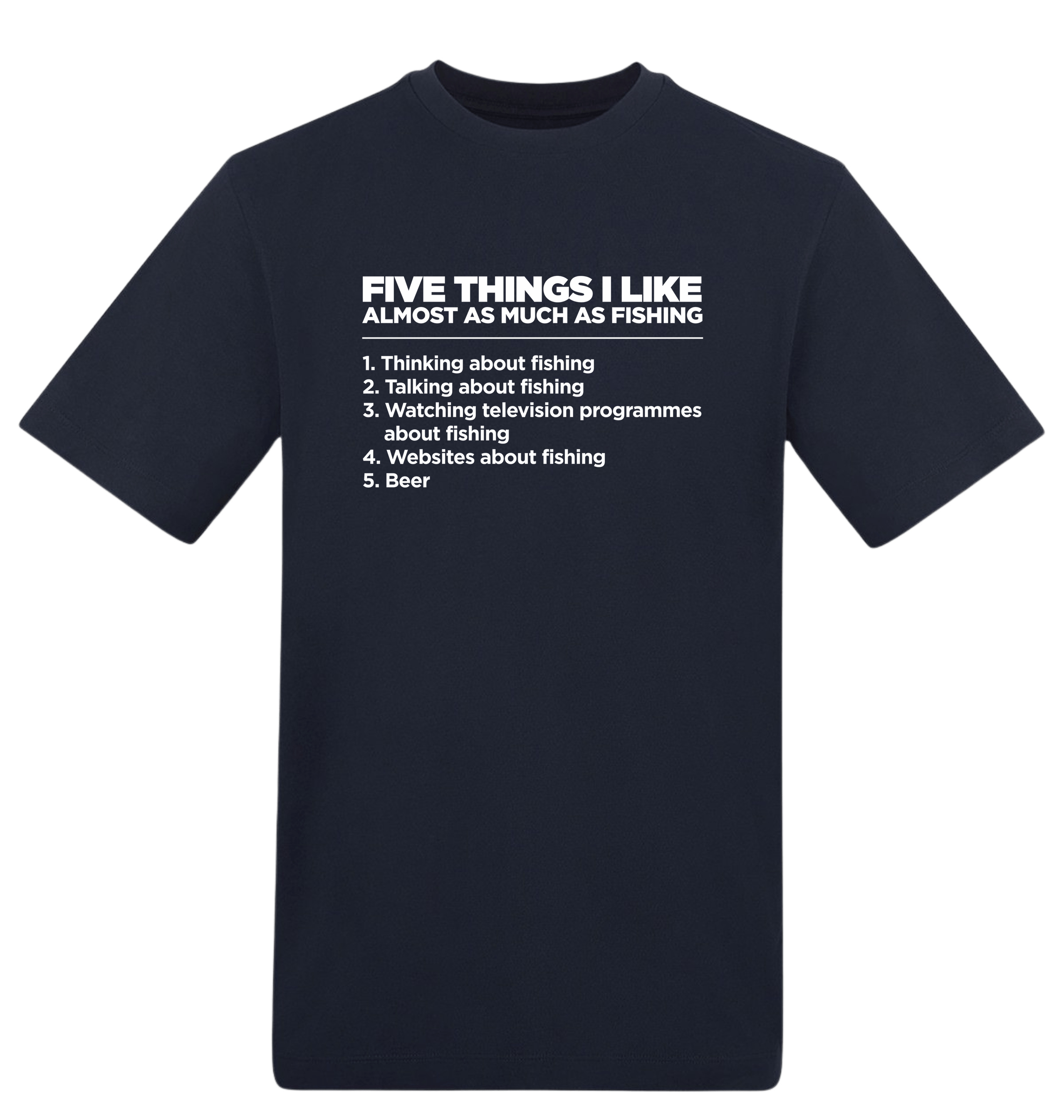 New French Navy Printed T-shirt Front