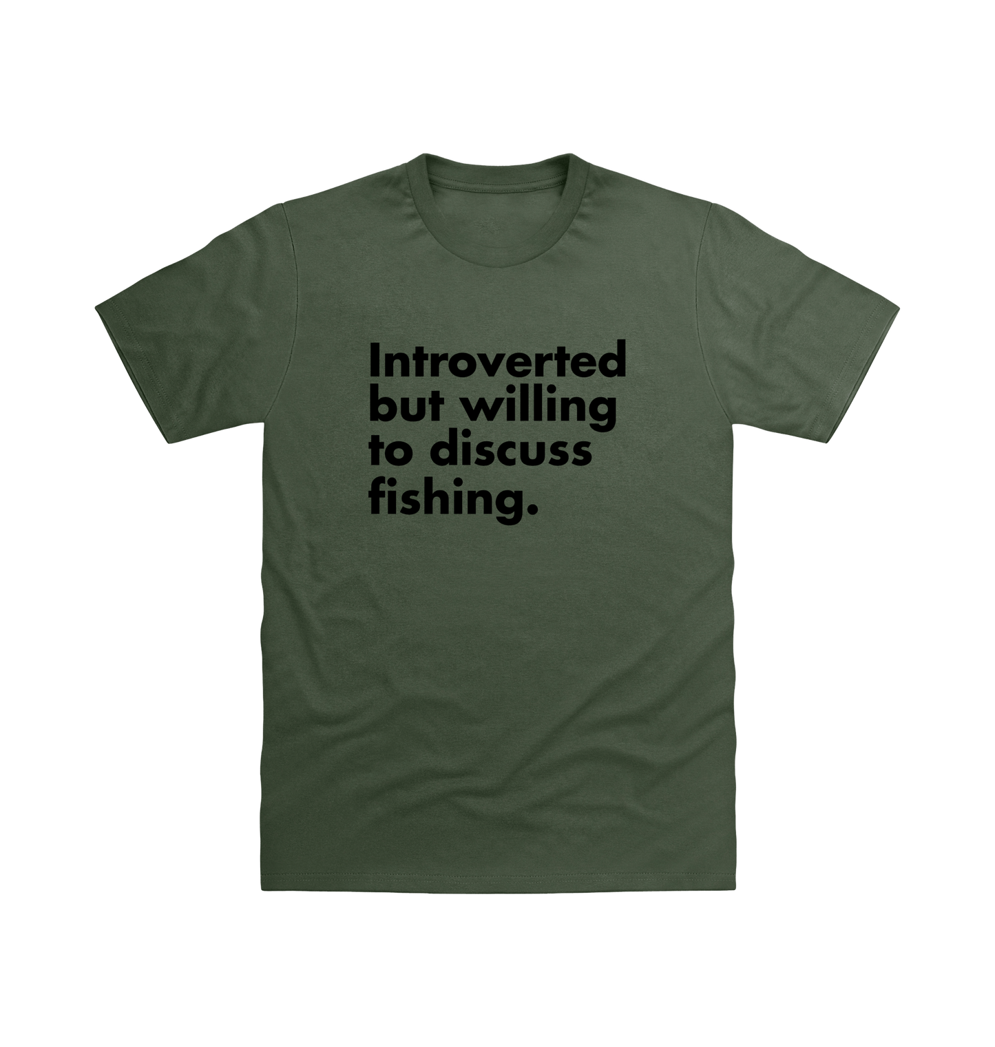 Earthy Green Printed T-shirt Front